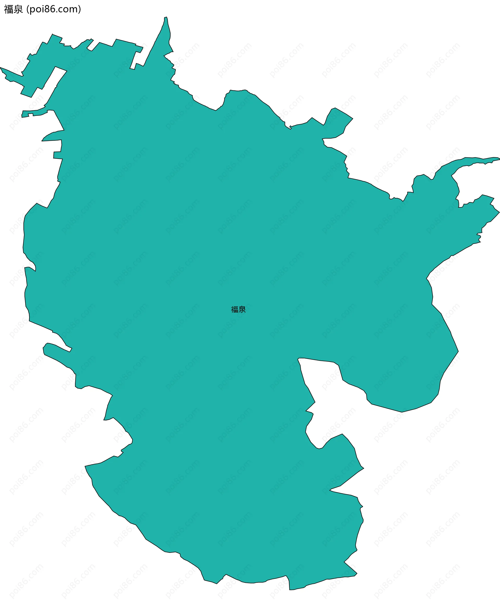 福泉边界地图