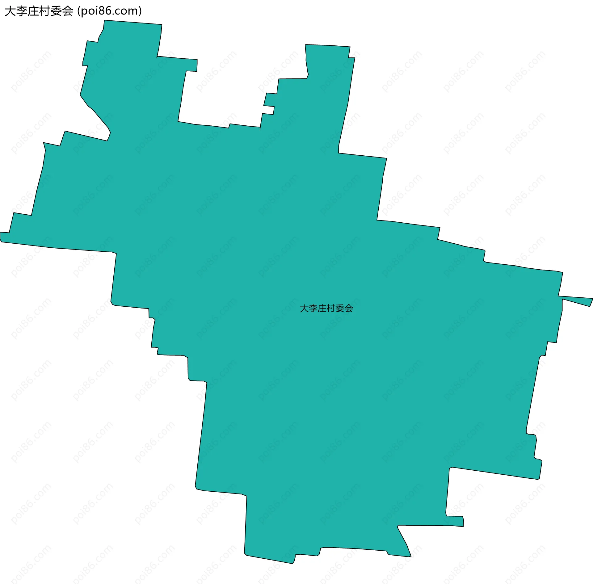 大李庄村委会边界地图