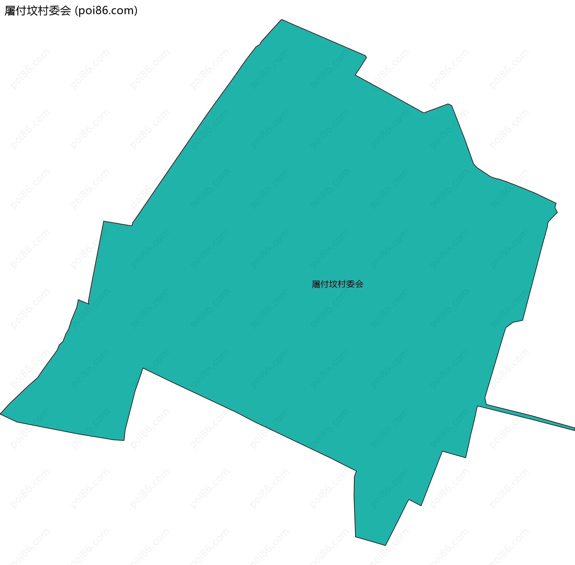 屠付坟村委会边界地图