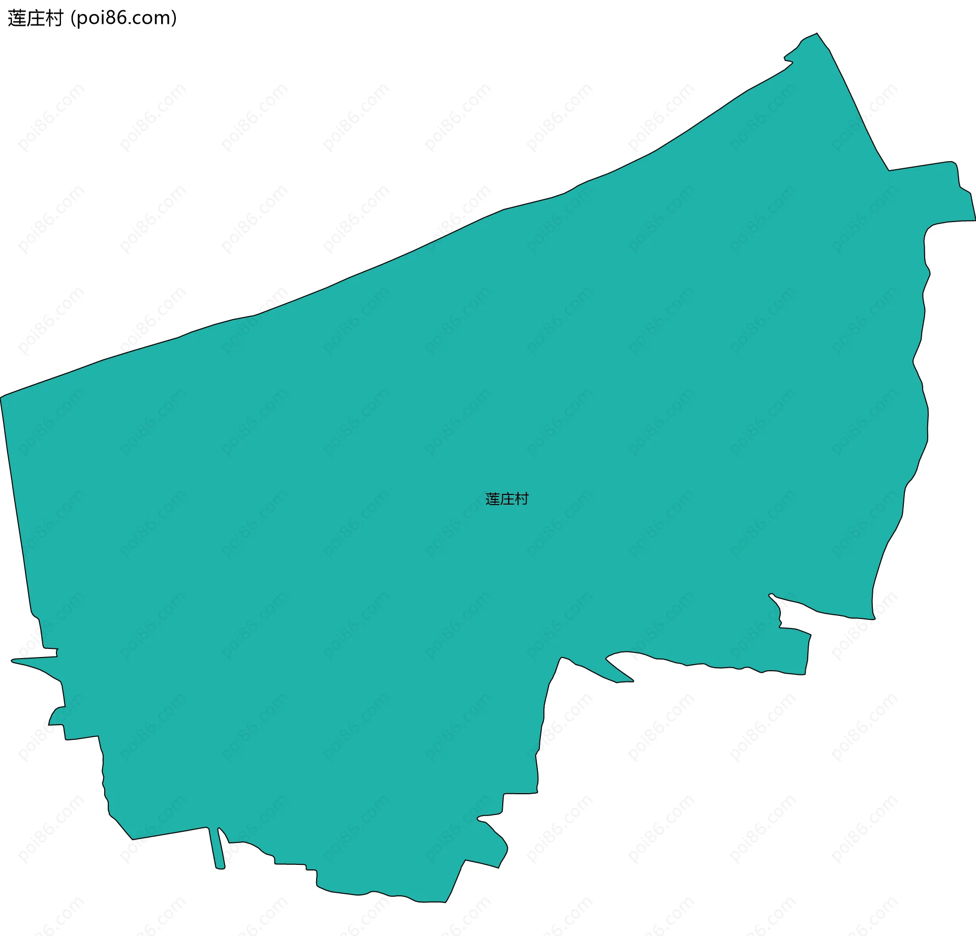 莲庄村边界地图