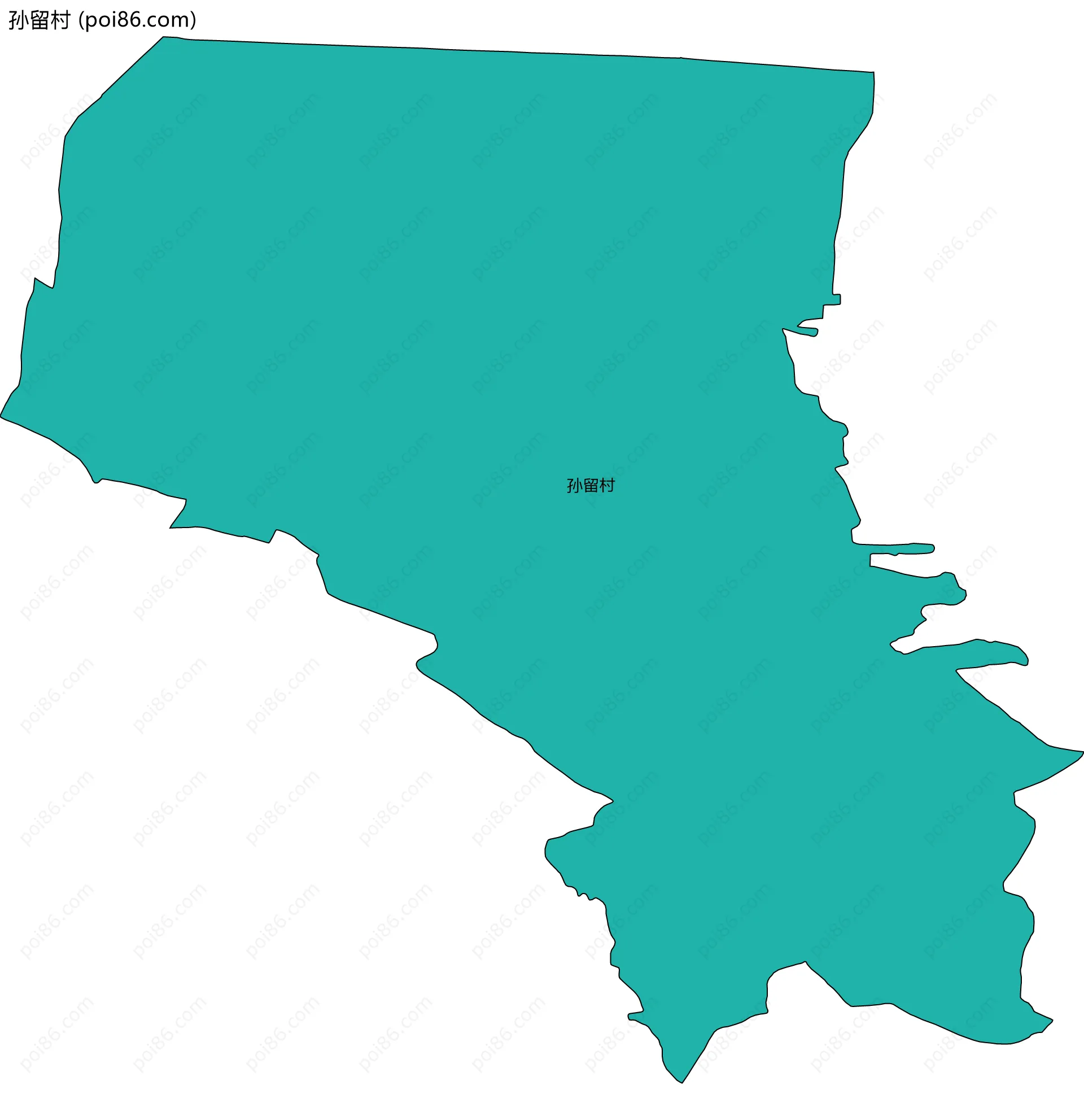 孙留村边界地图