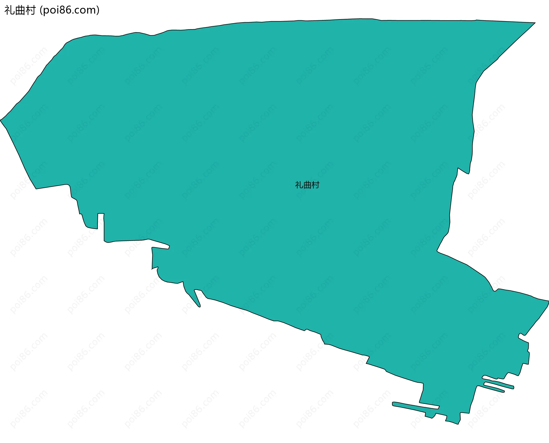 礼曲村边界地图