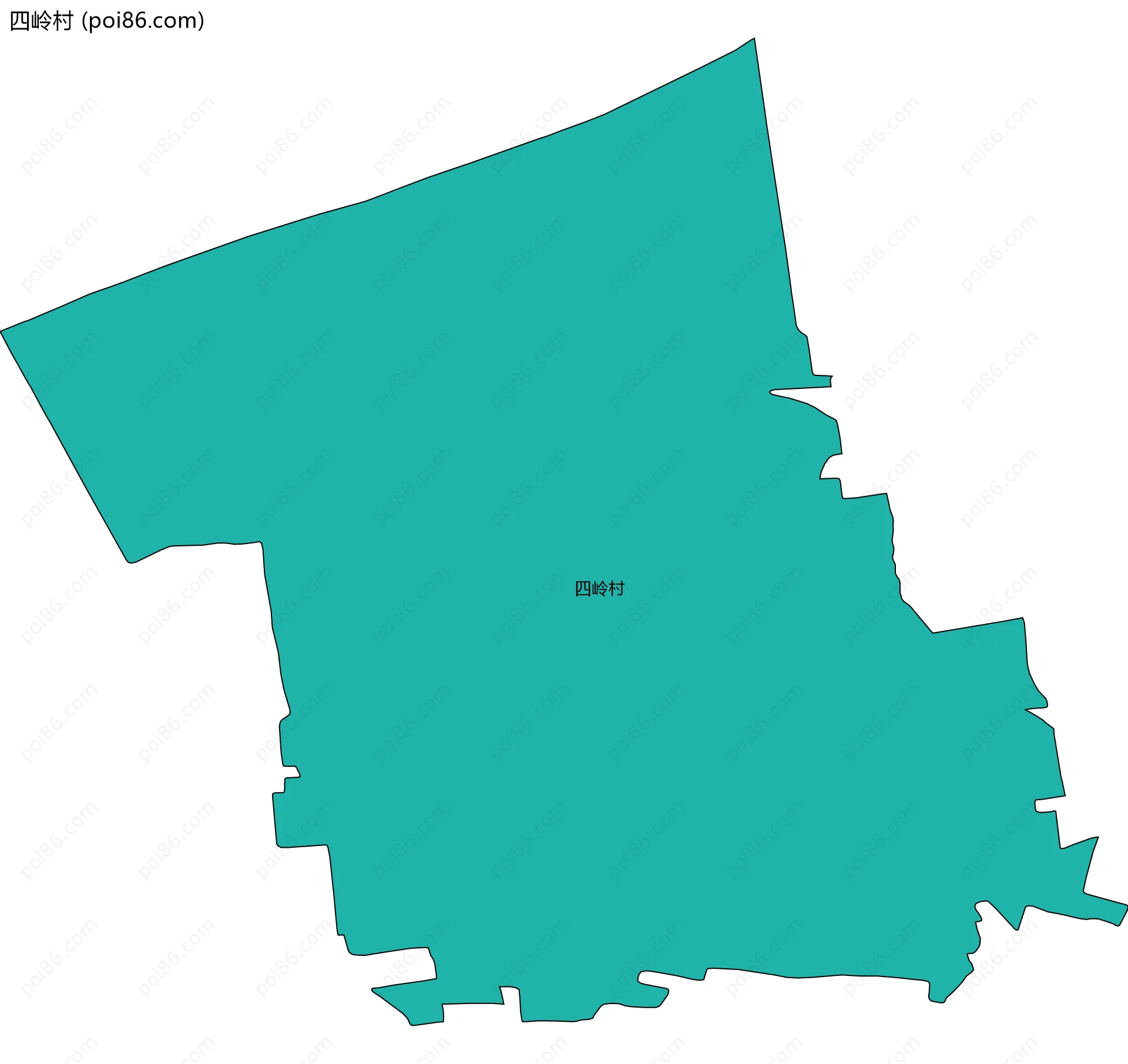 四岭村边界地图