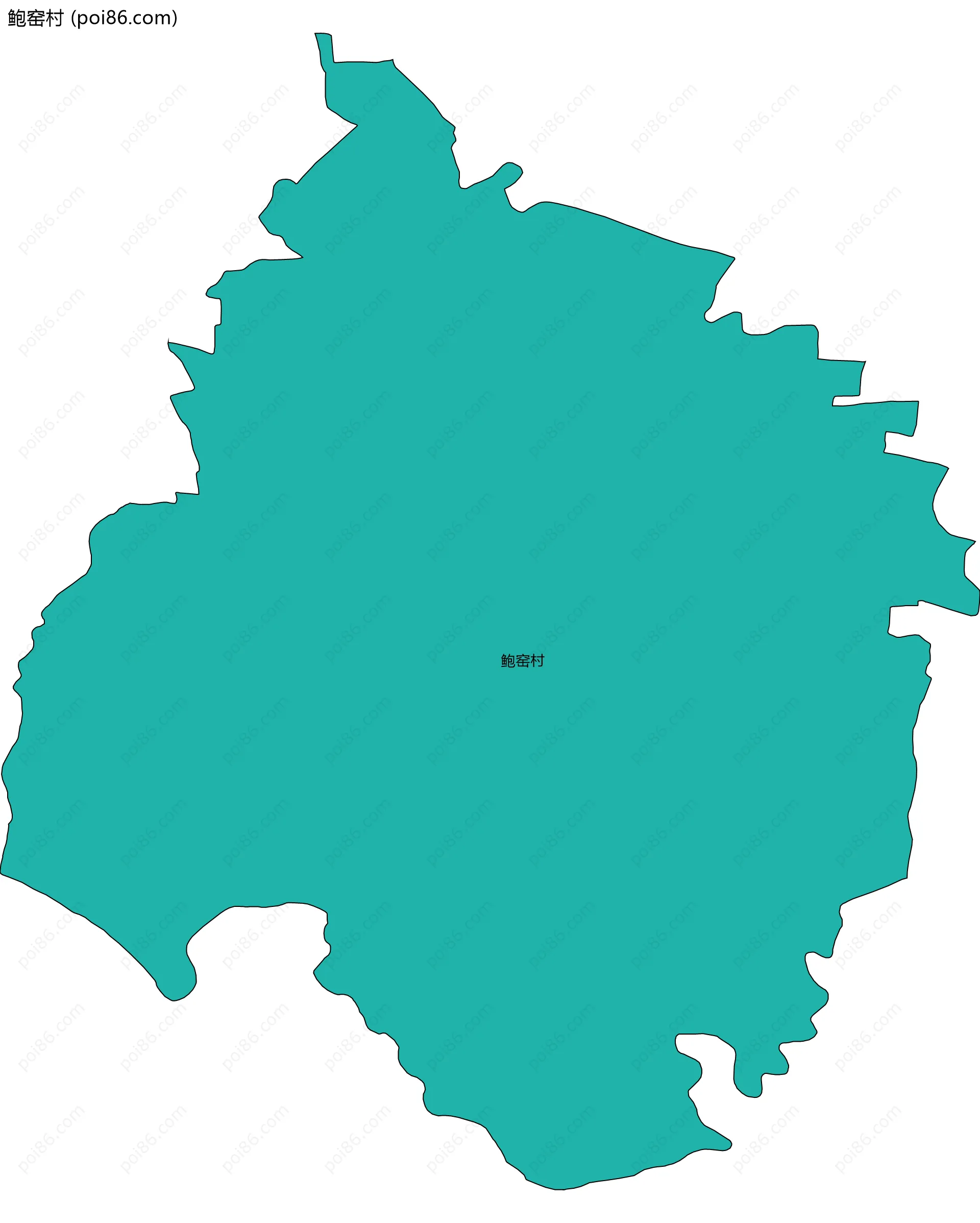 鲍窑村边界地图