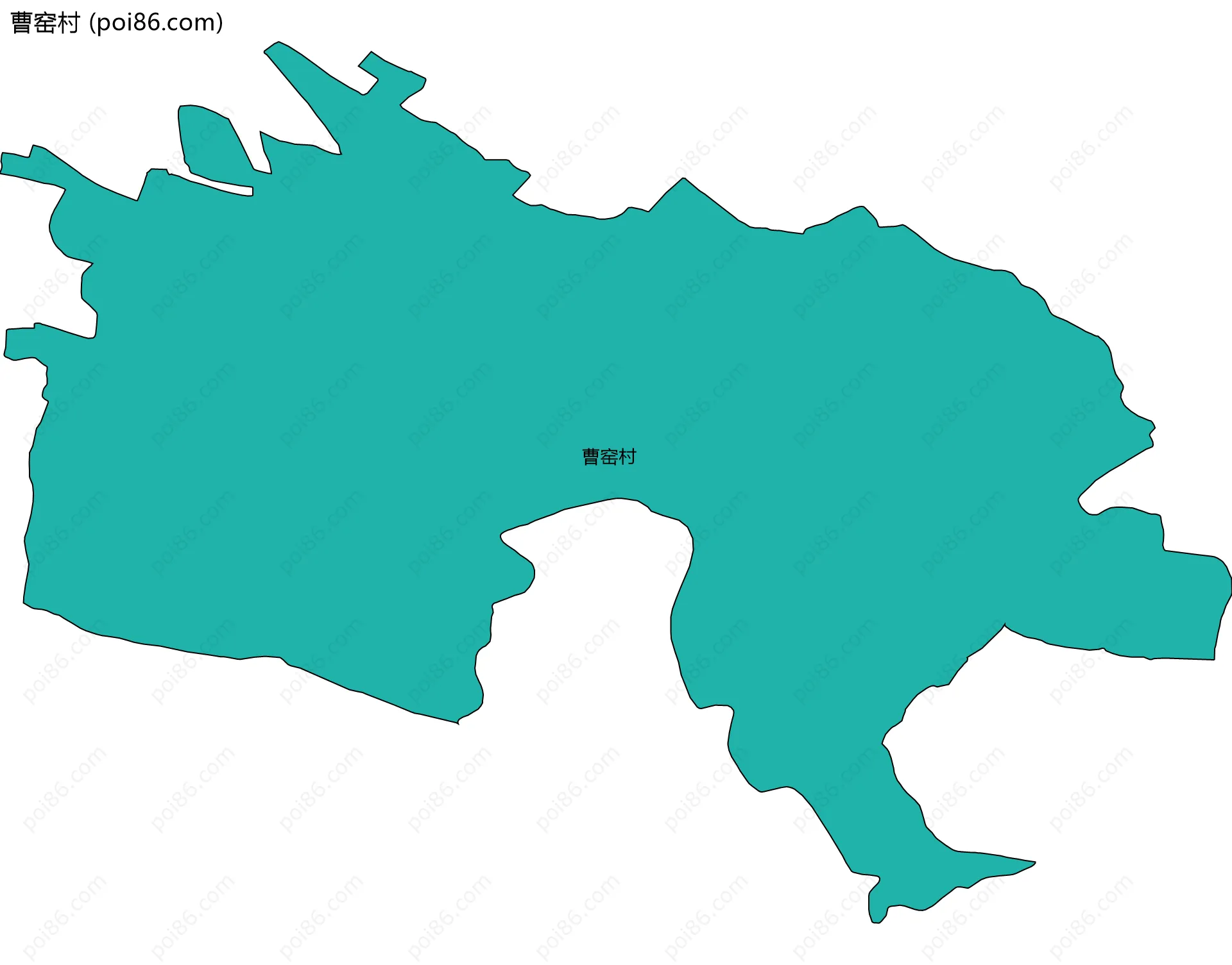 曹窑村边界地图