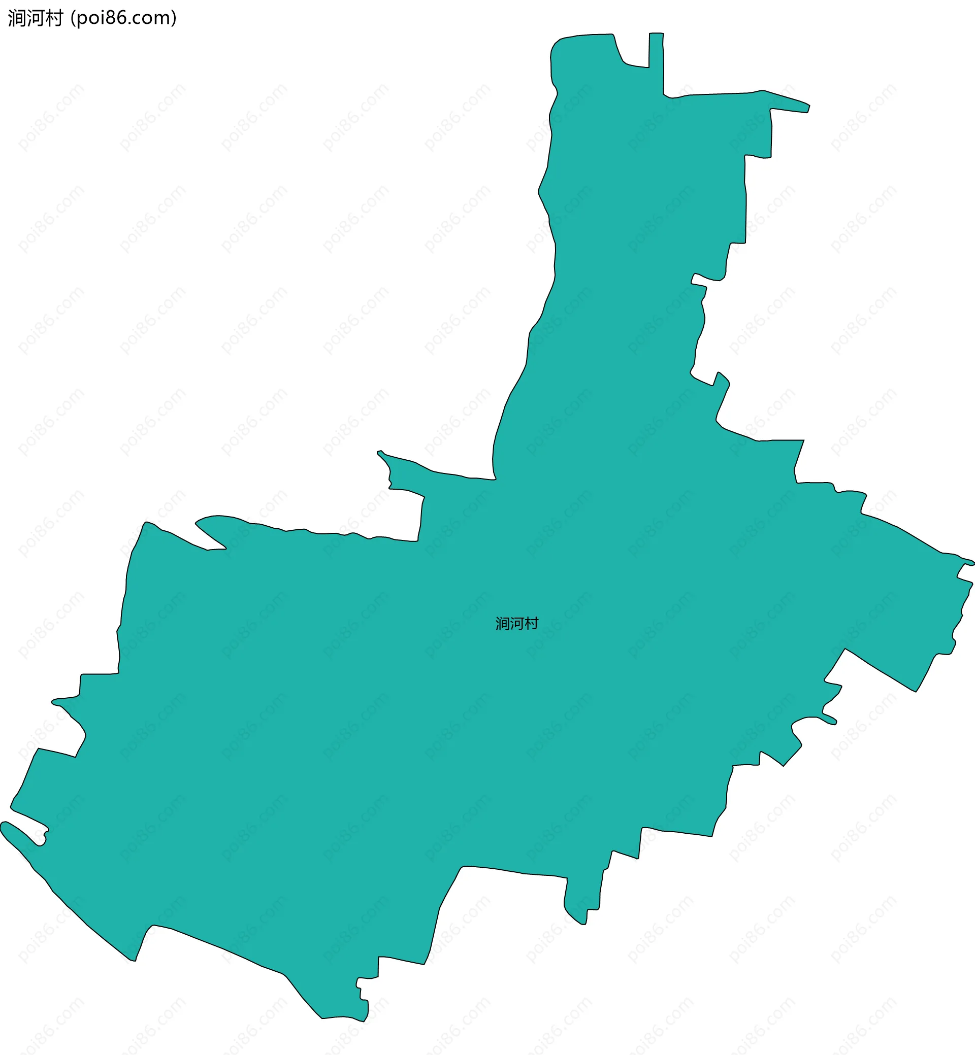 涧河村边界地图