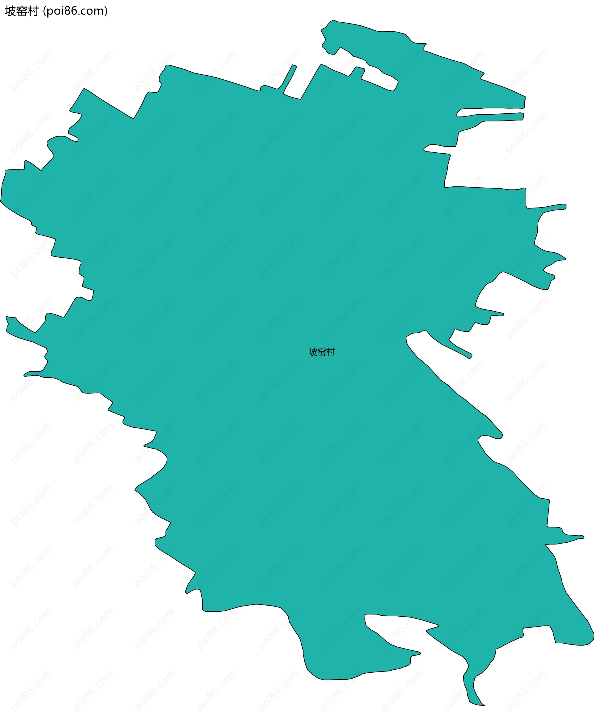 坡窑村边界地图