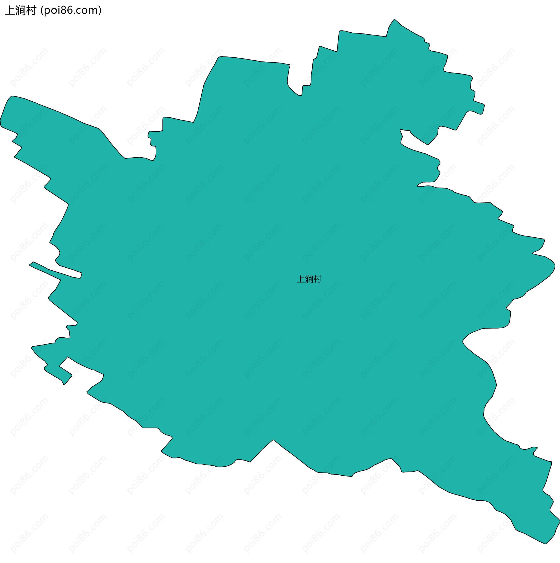 上涧村边界地图