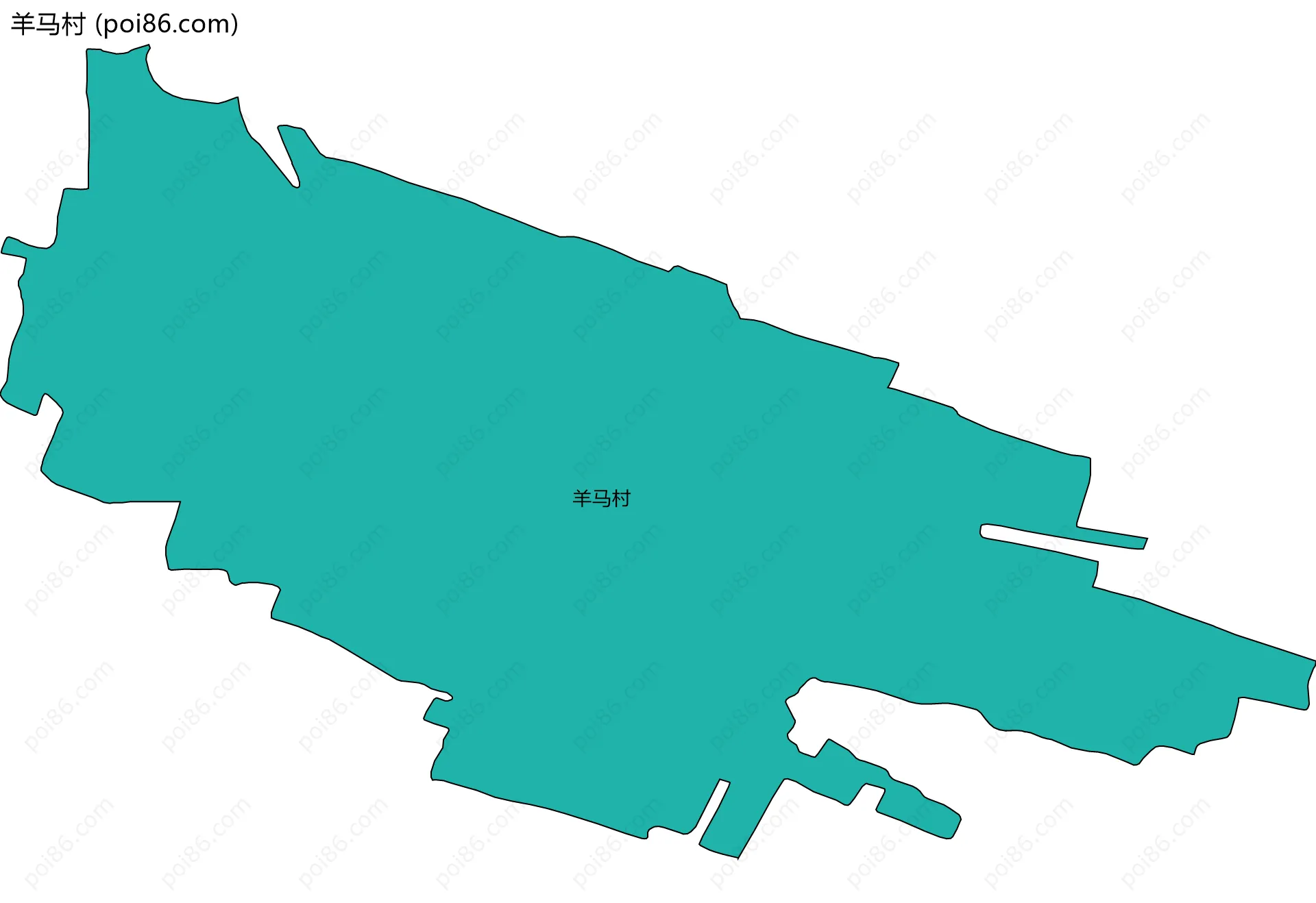 羊马村边界地图
