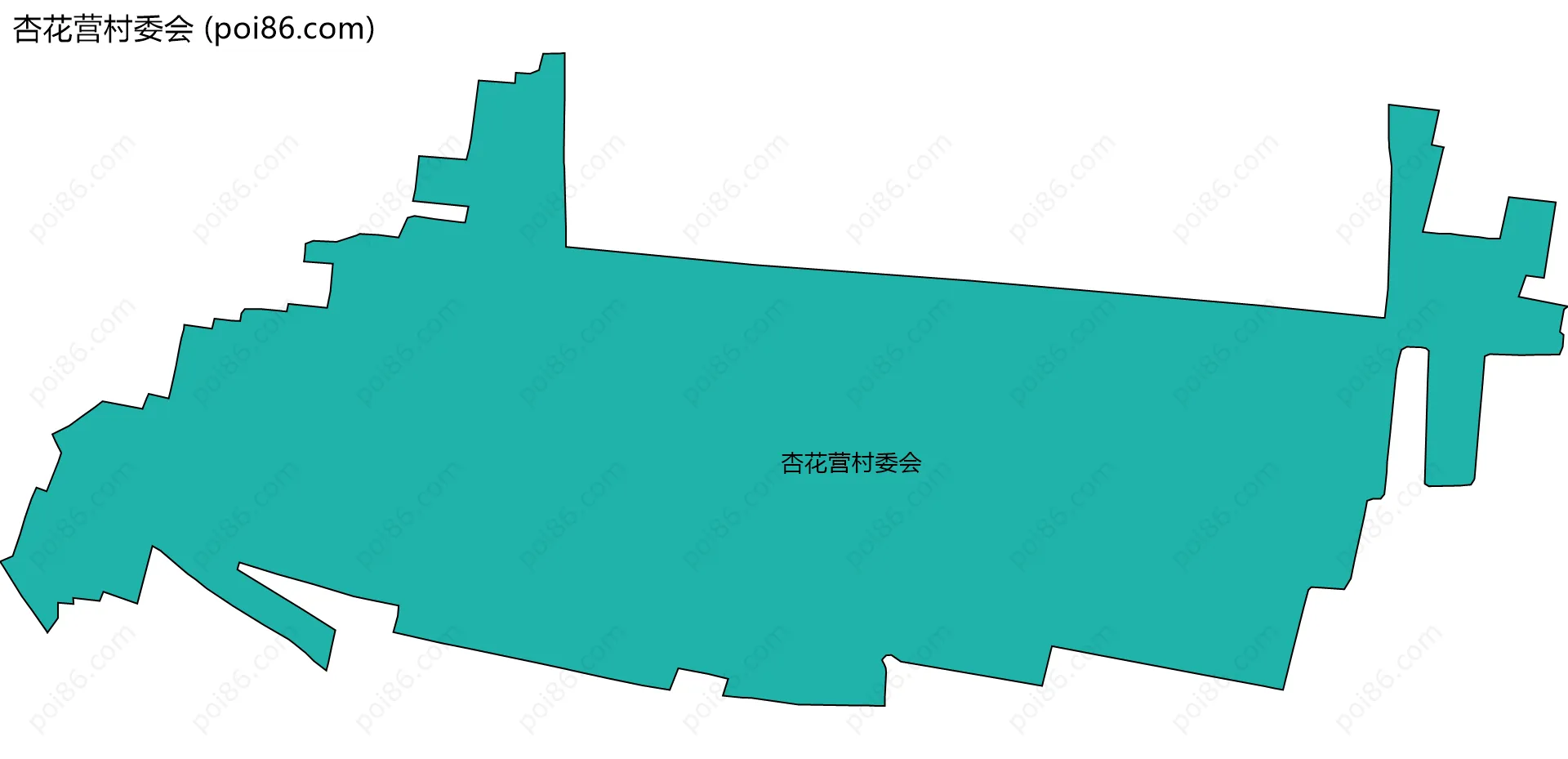 杏花营村委会边界地图