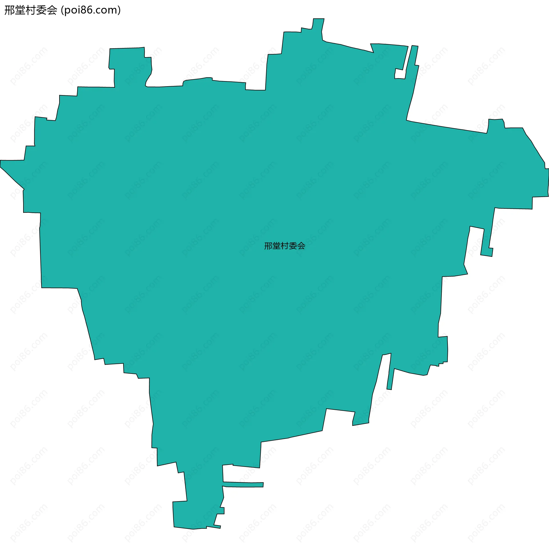 邢堂村委会边界地图