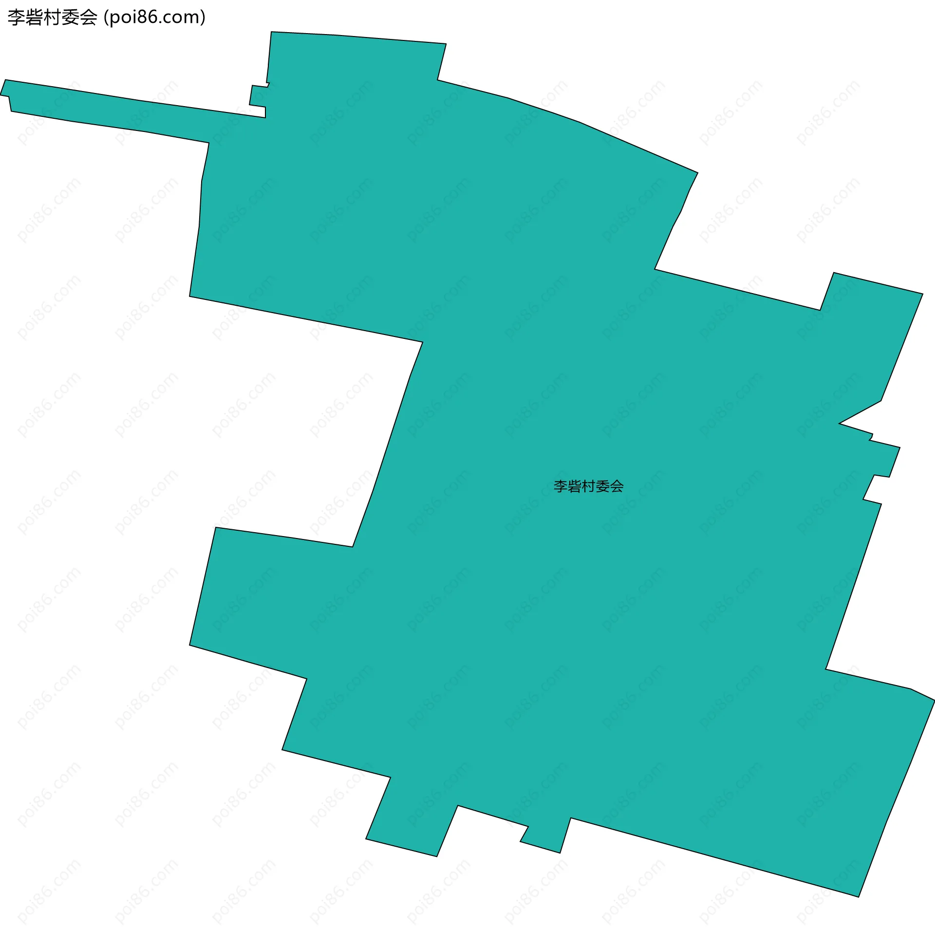 李砦村委会边界地图