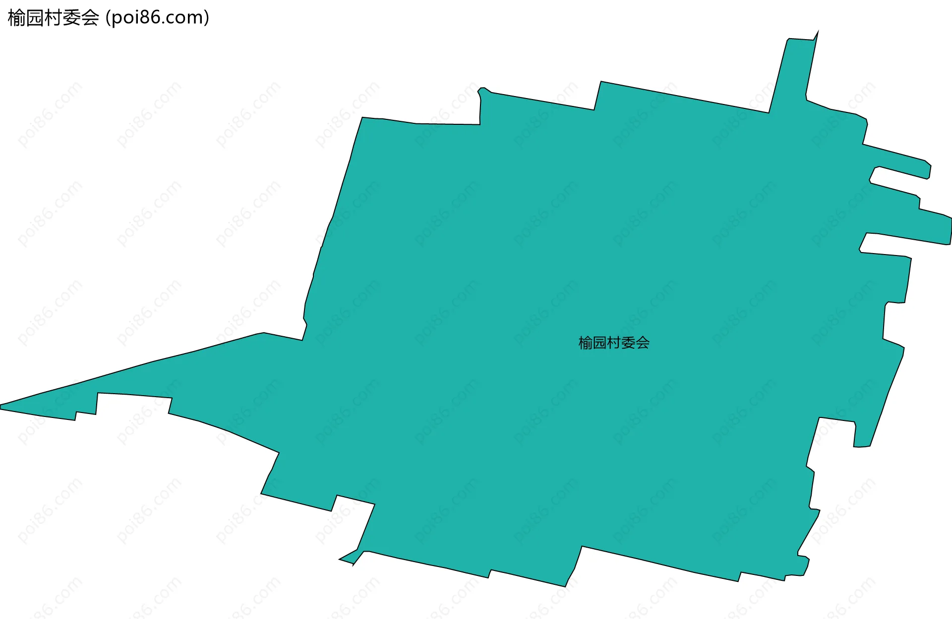 榆园村委会边界地图