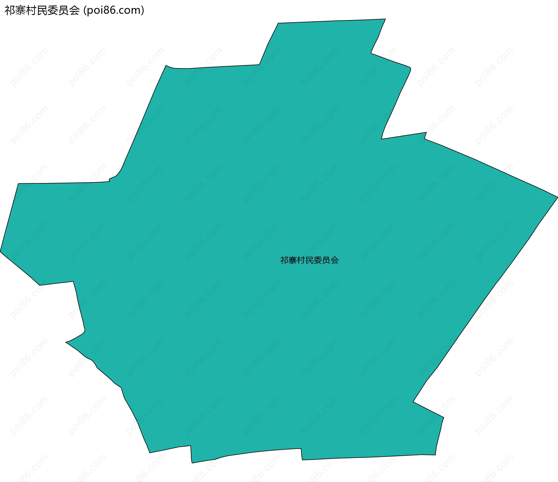 祁寨村民委员会边界地图