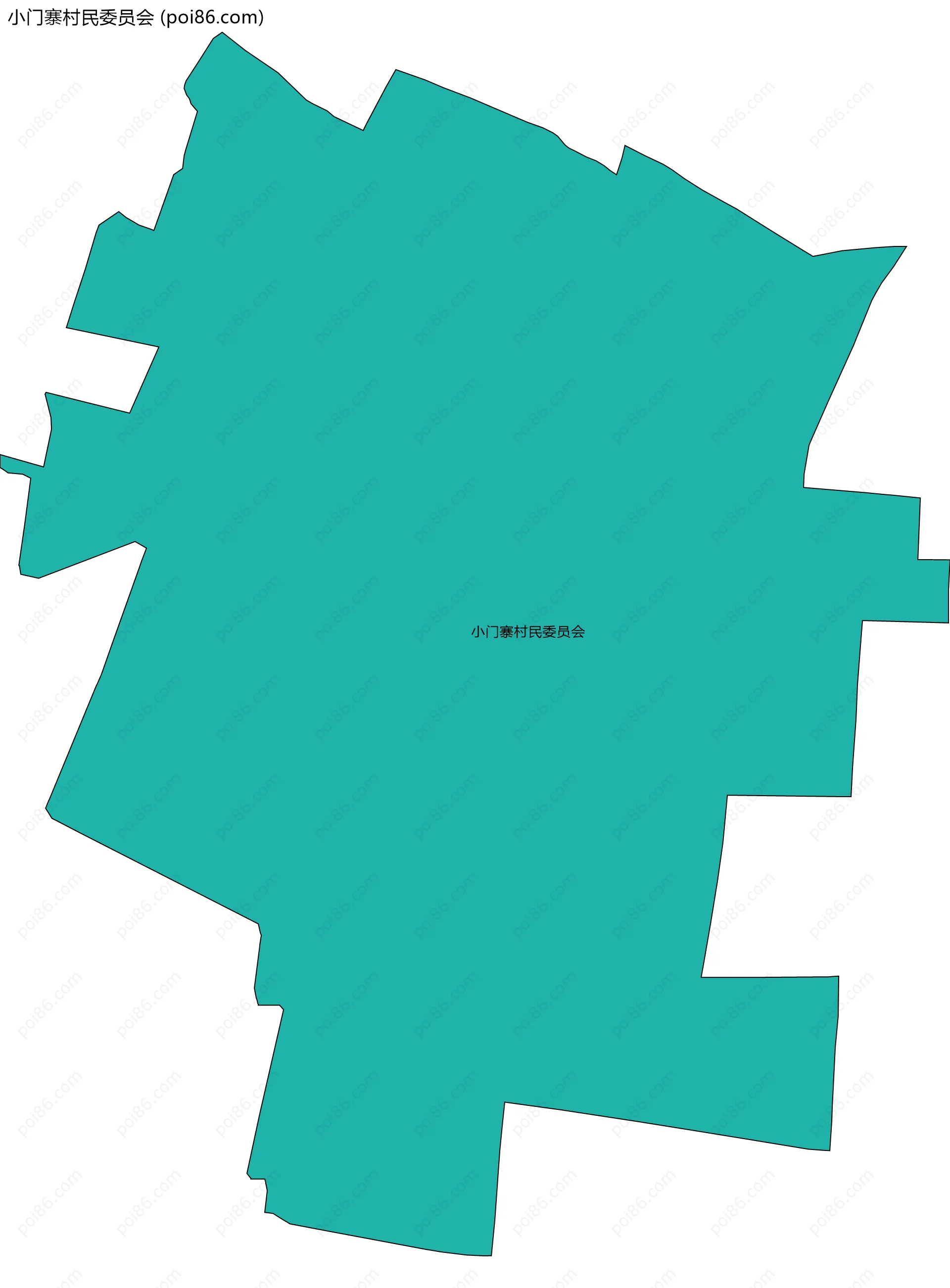 小门寨村民委员会边界地图