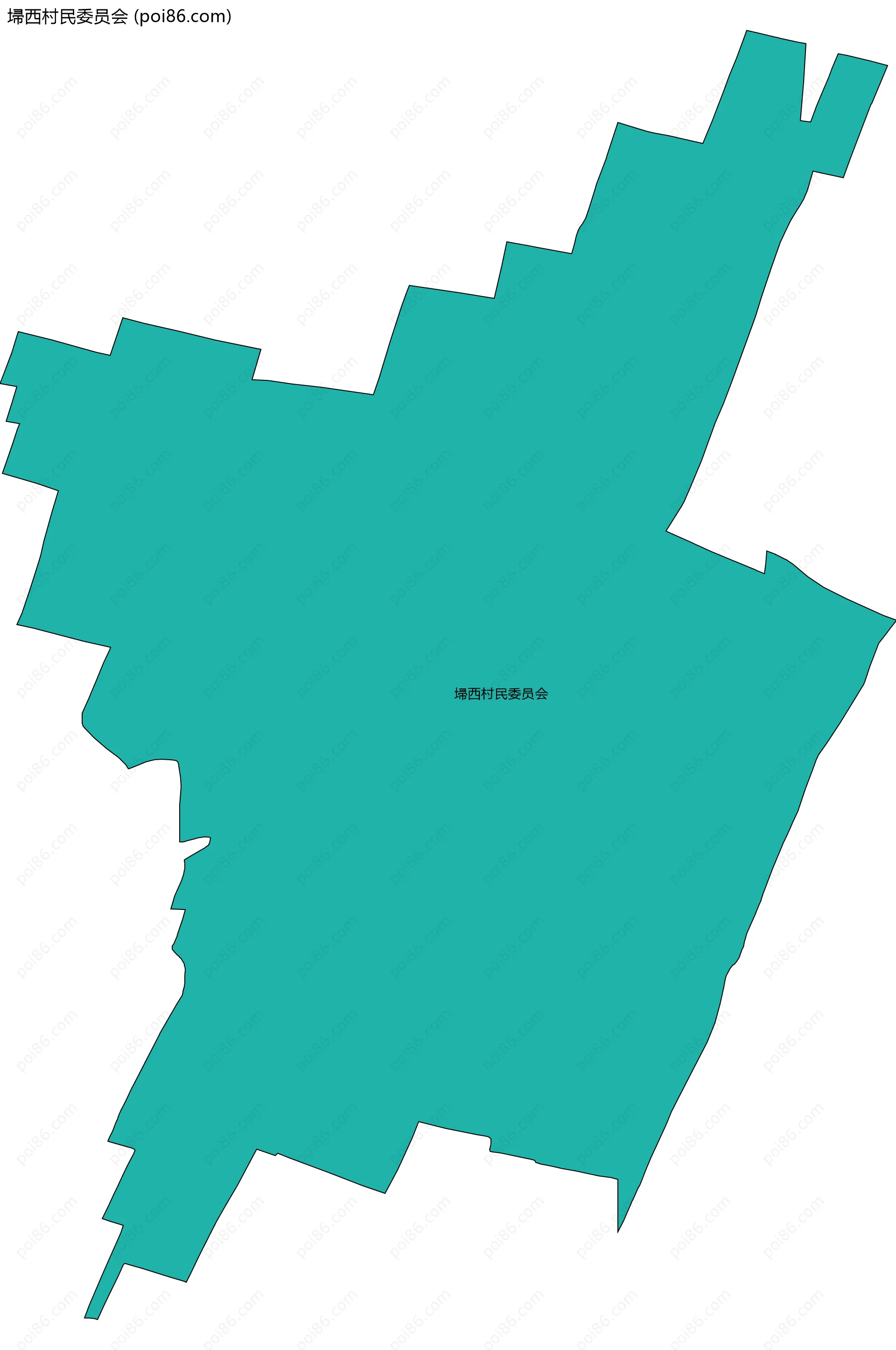 埽西村民委员会边界地图