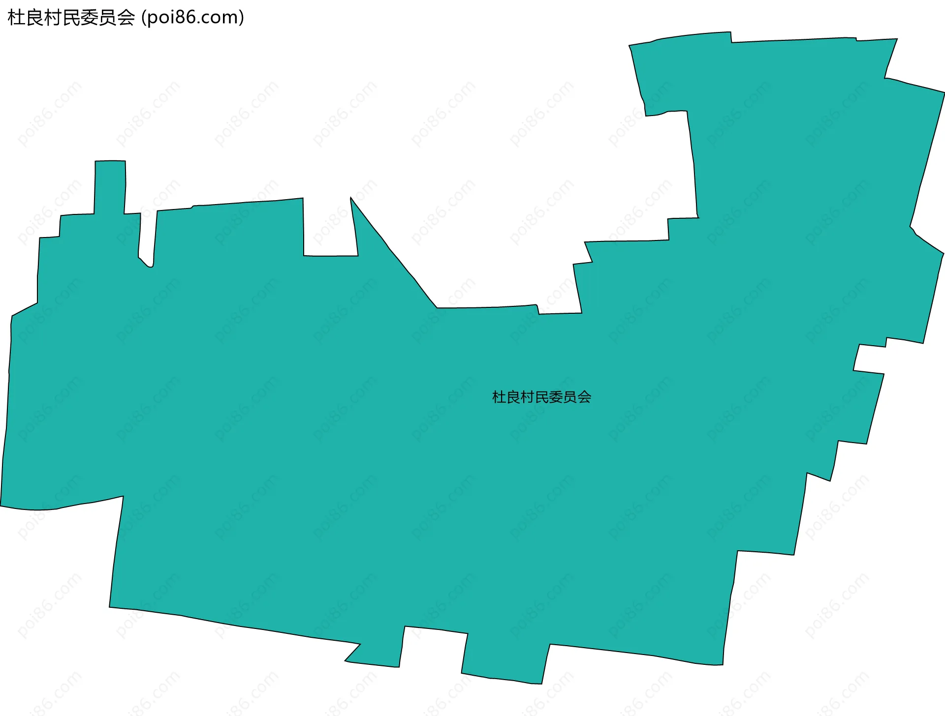 杜良村民委员会边界地图
