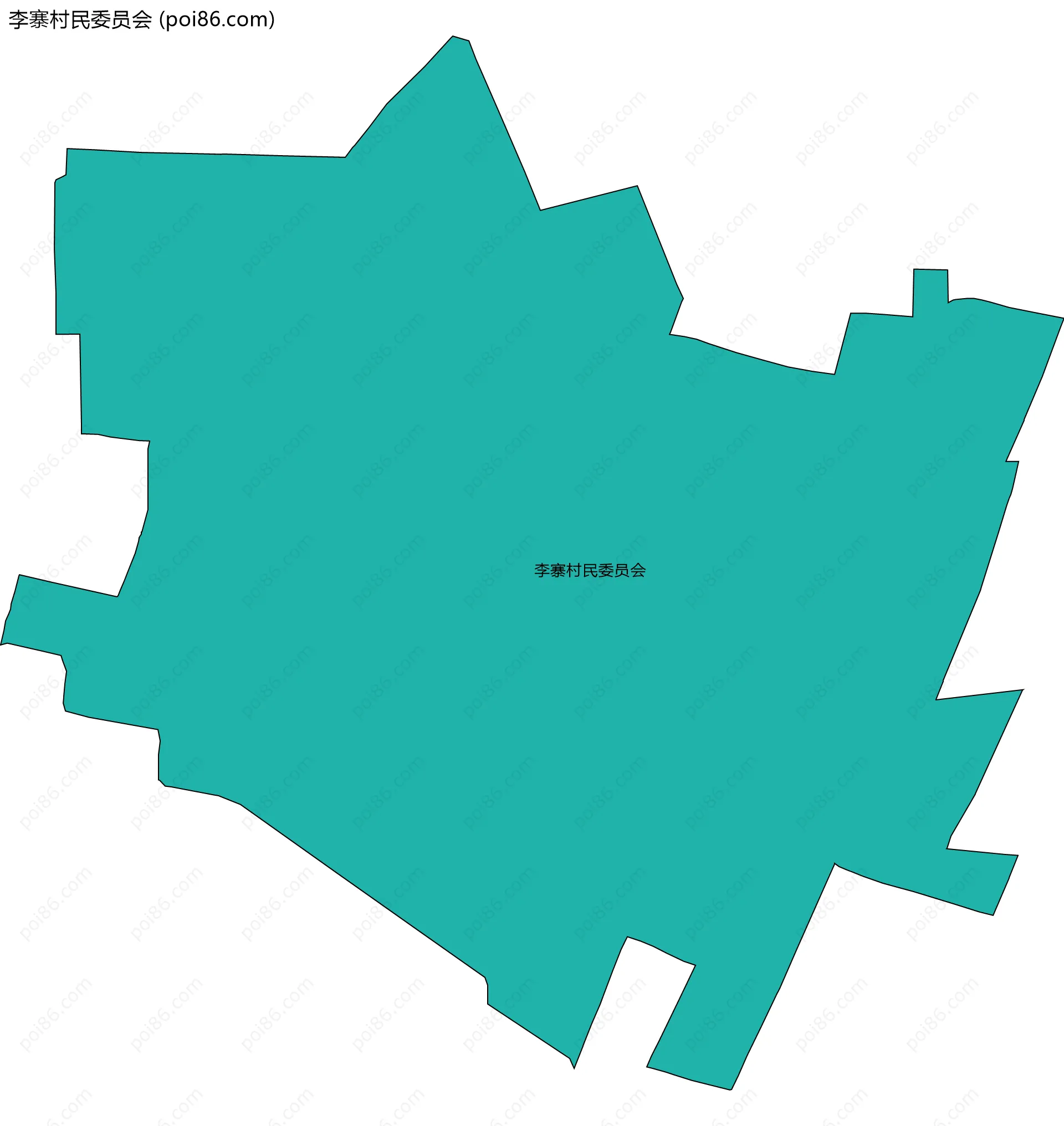 李寨村民委员会边界地图