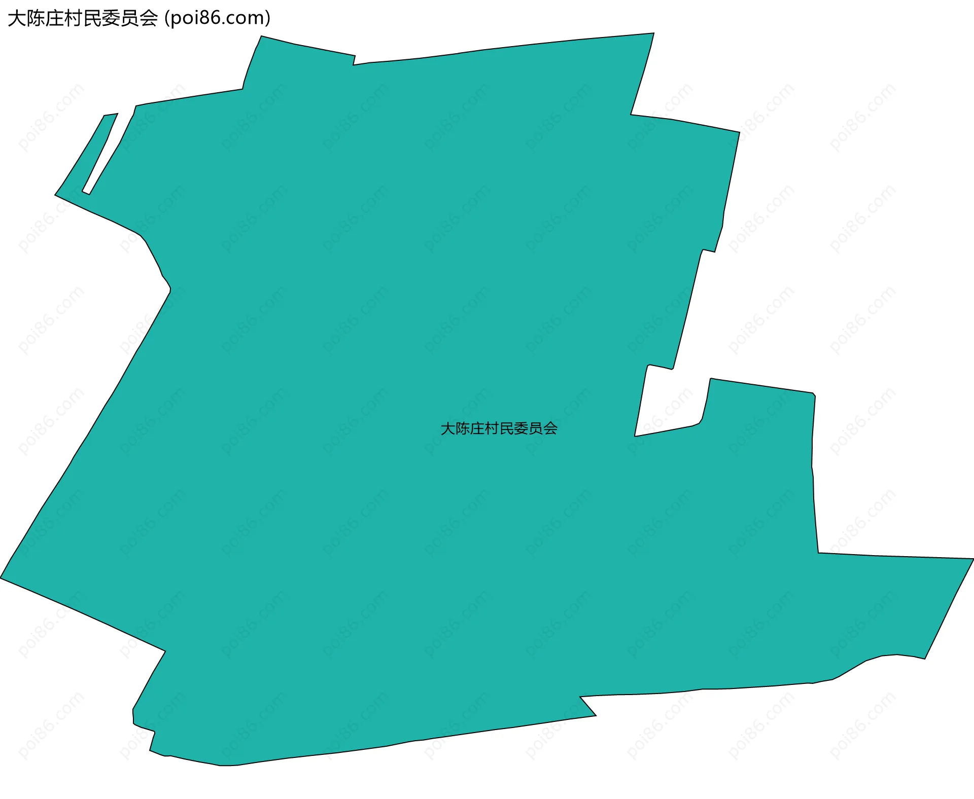 大陈庄村民委员会边界地图