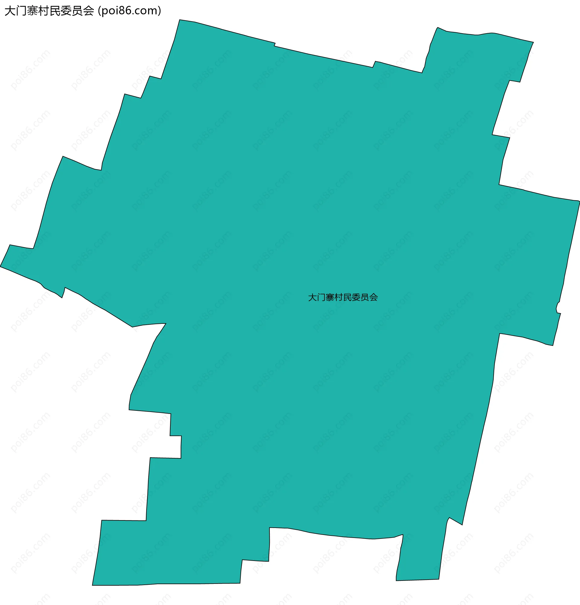 大门寨村民委员会边界地图