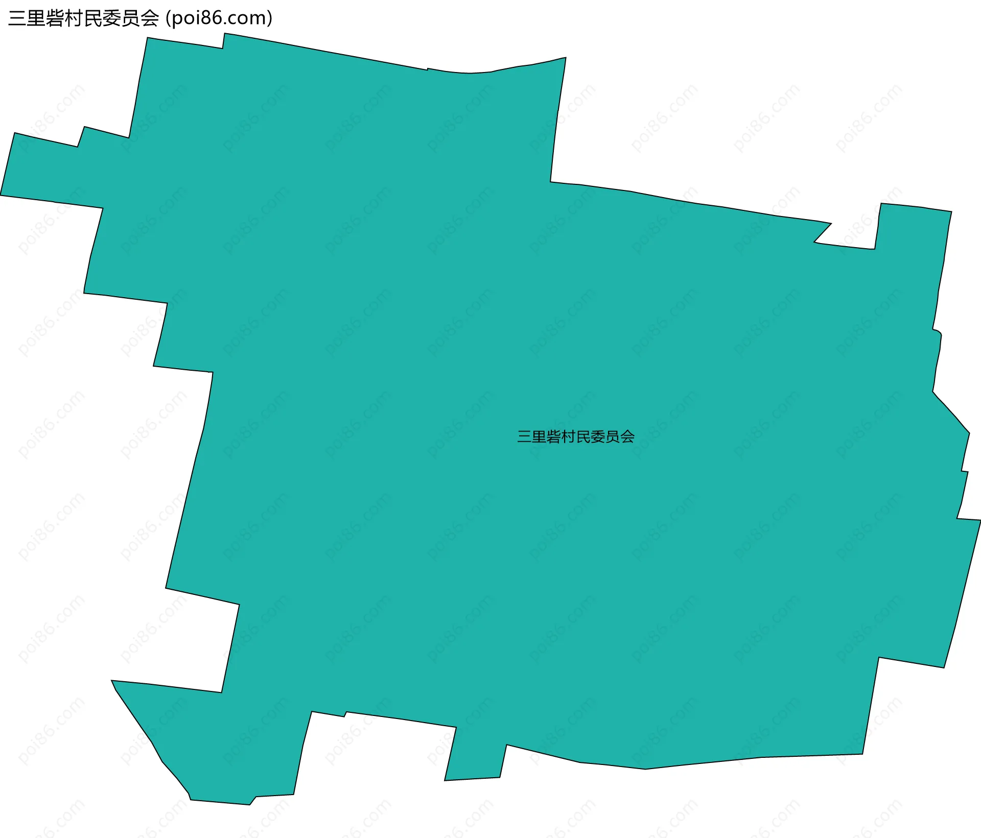三里砦村民委员会边界地图