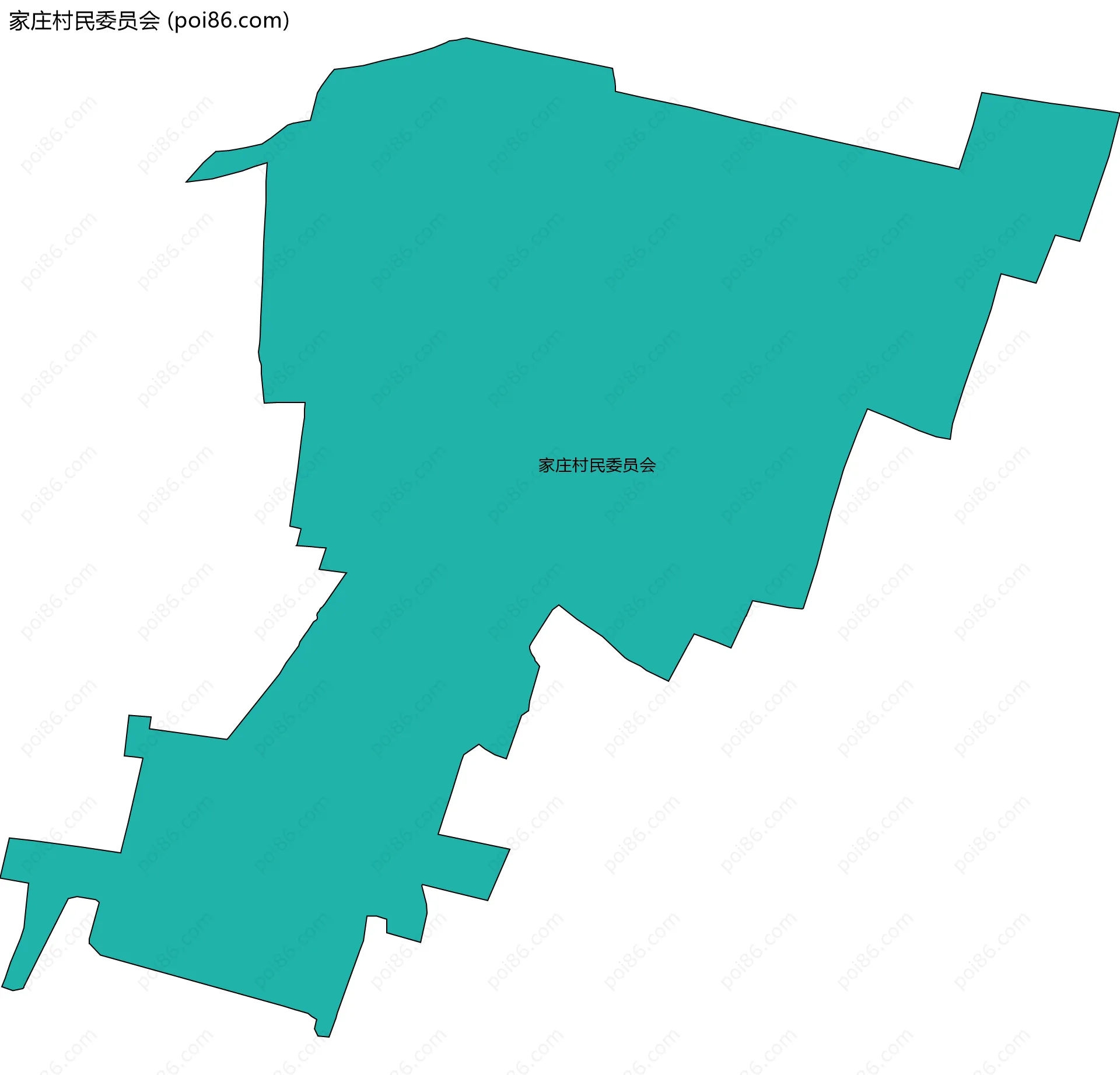 家庄村民委员会边界地图