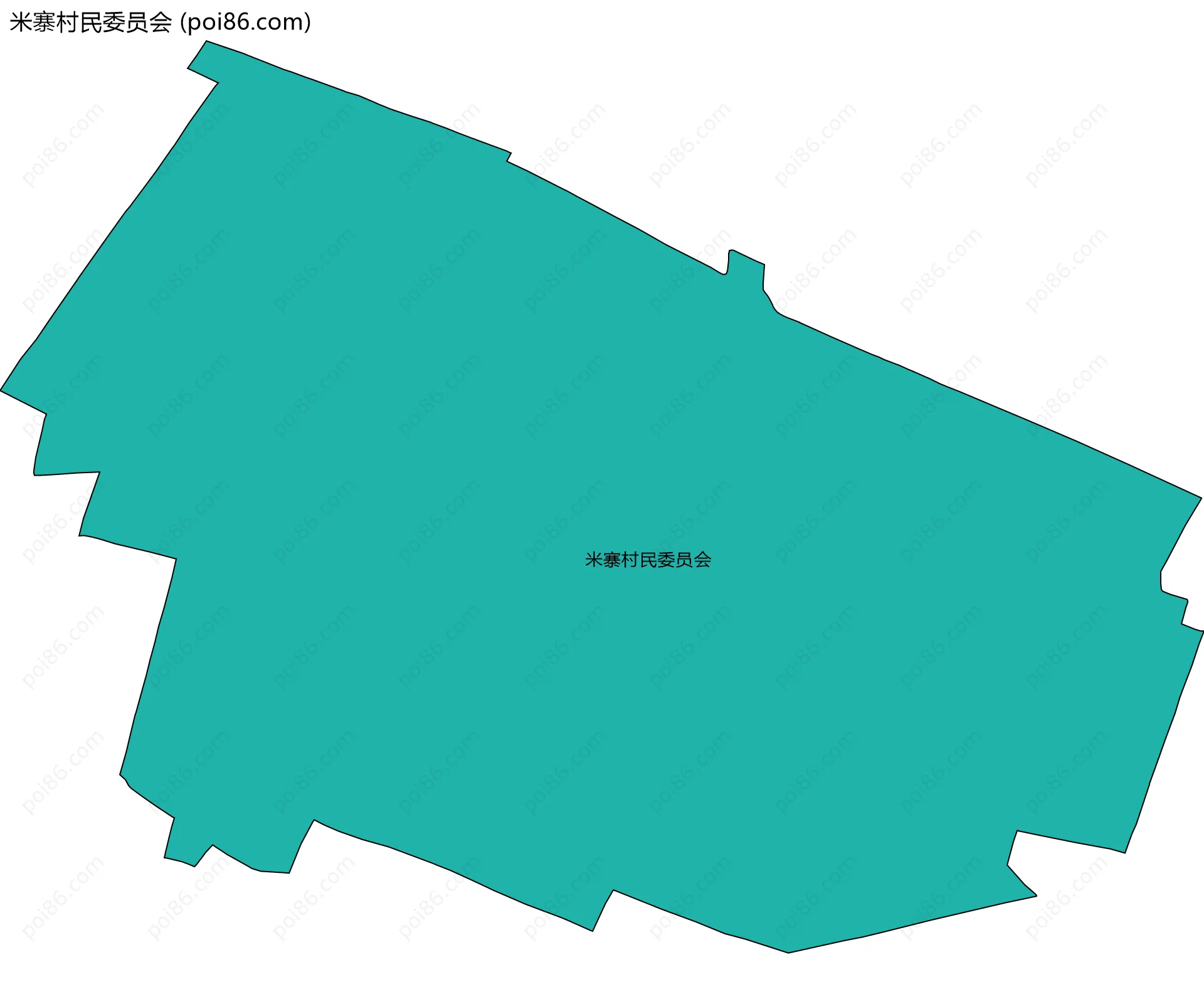 米寨村民委员会边界地图
