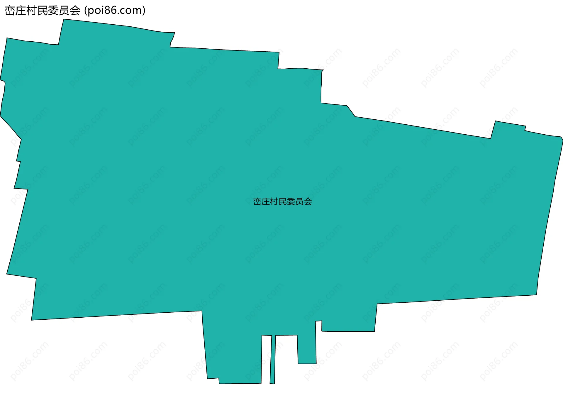 峦庄村民委员会边界地图