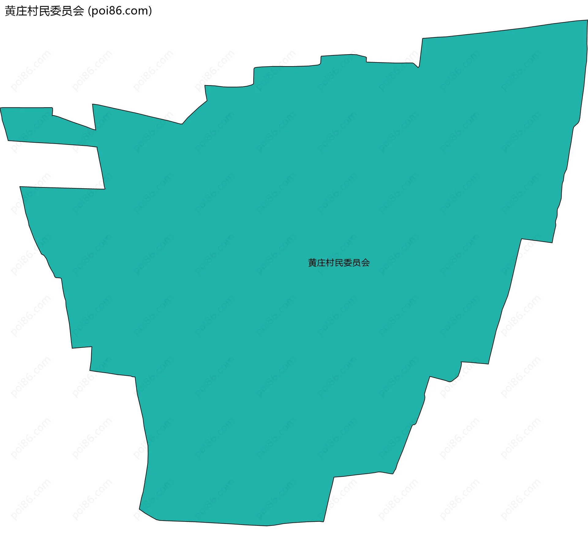 黄庄村民委员会边界地图