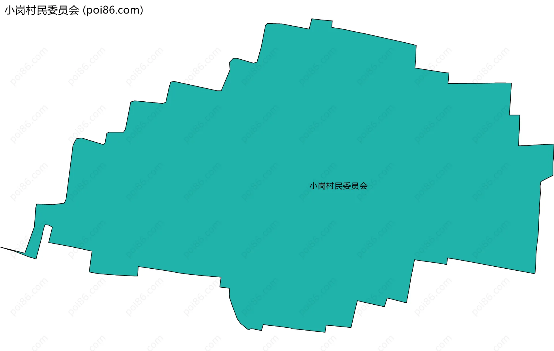 小岗村民委员会边界地图