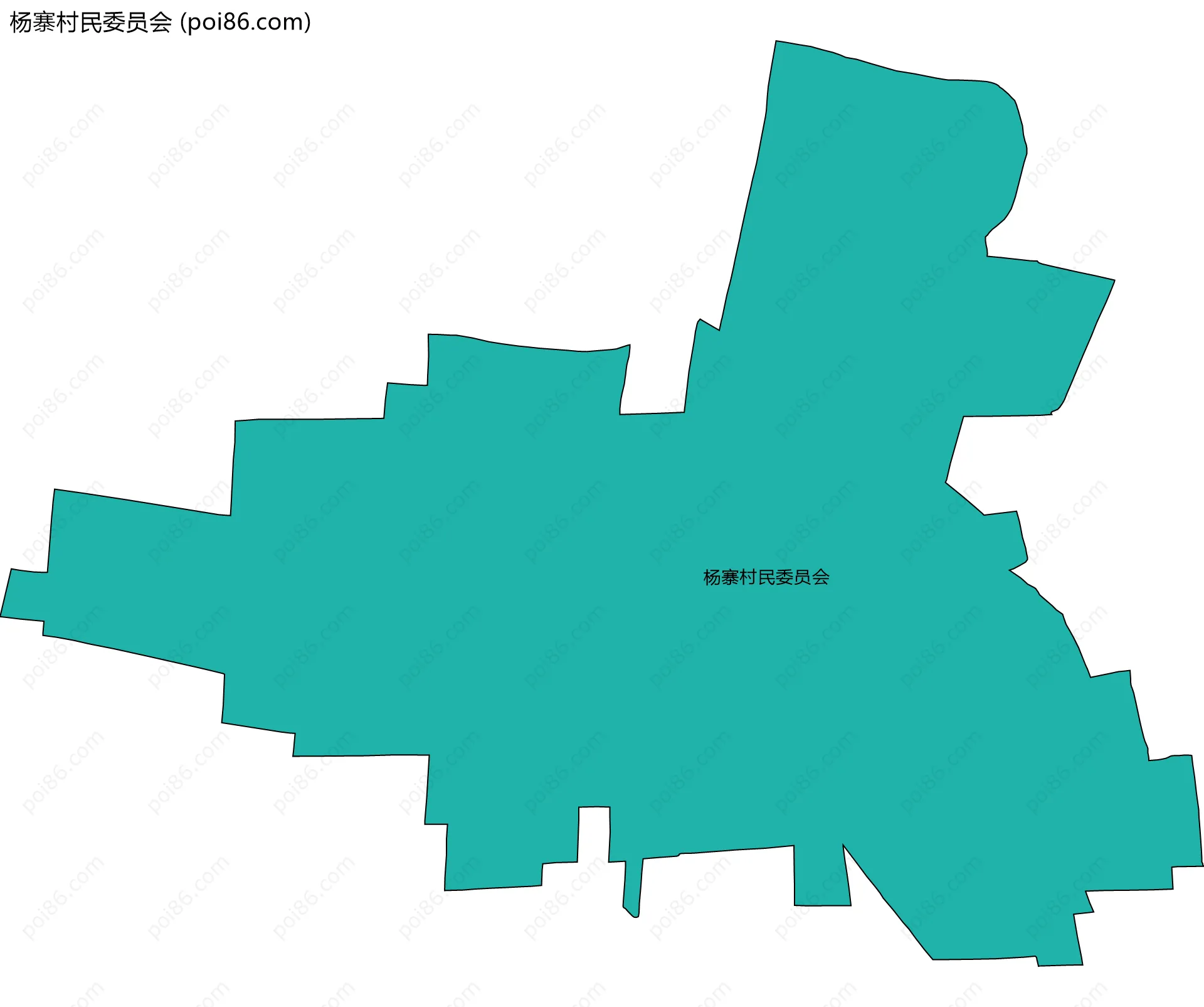 杨寨村民委员会边界地图
