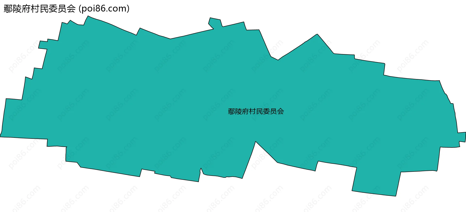 鄢陵府村民委员会边界地图