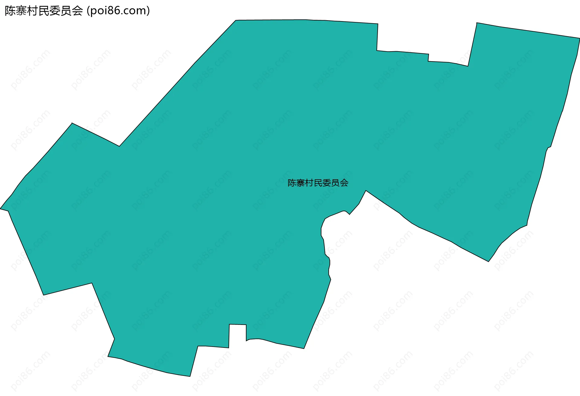 陈寨村民委员会边界地图