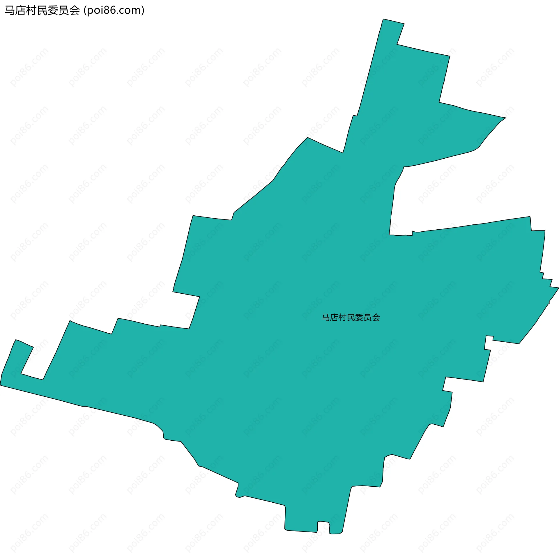 马店村民委员会边界地图