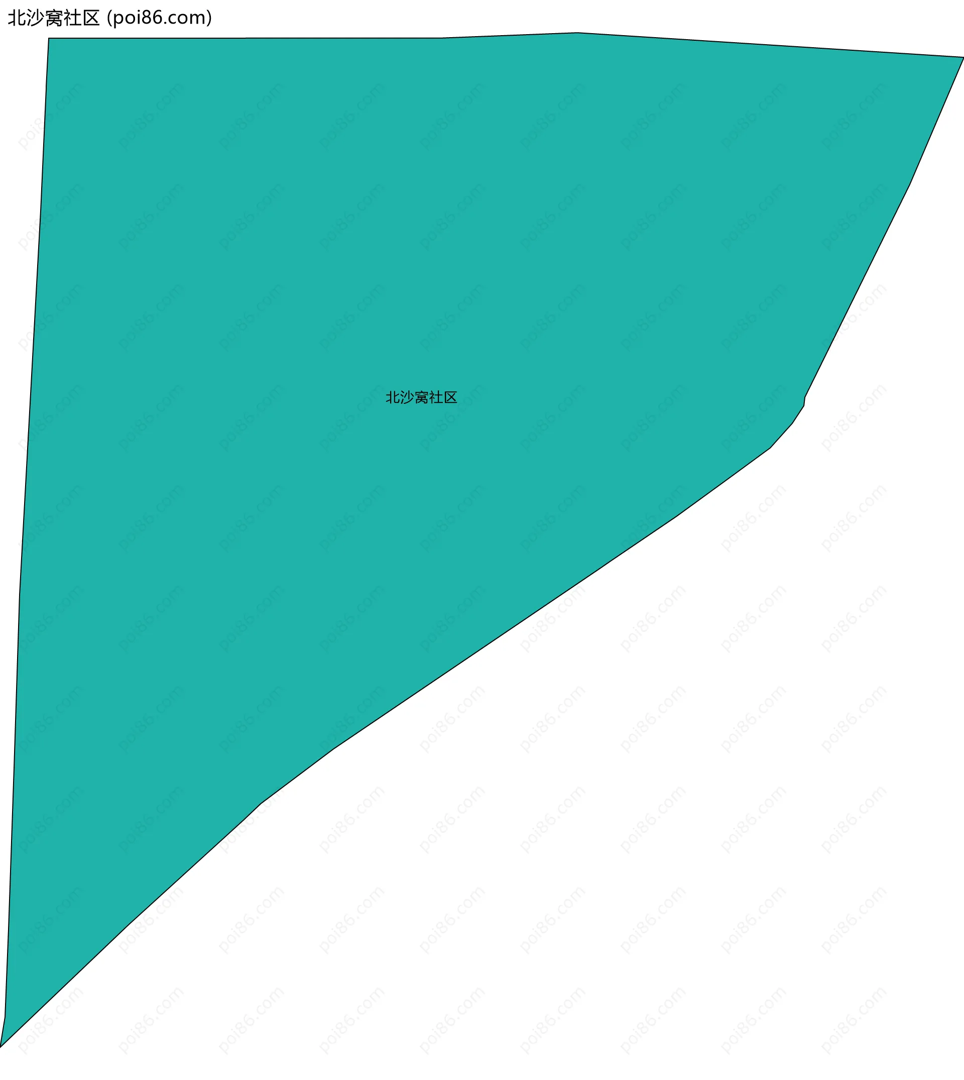 北沙窝社区边界地图