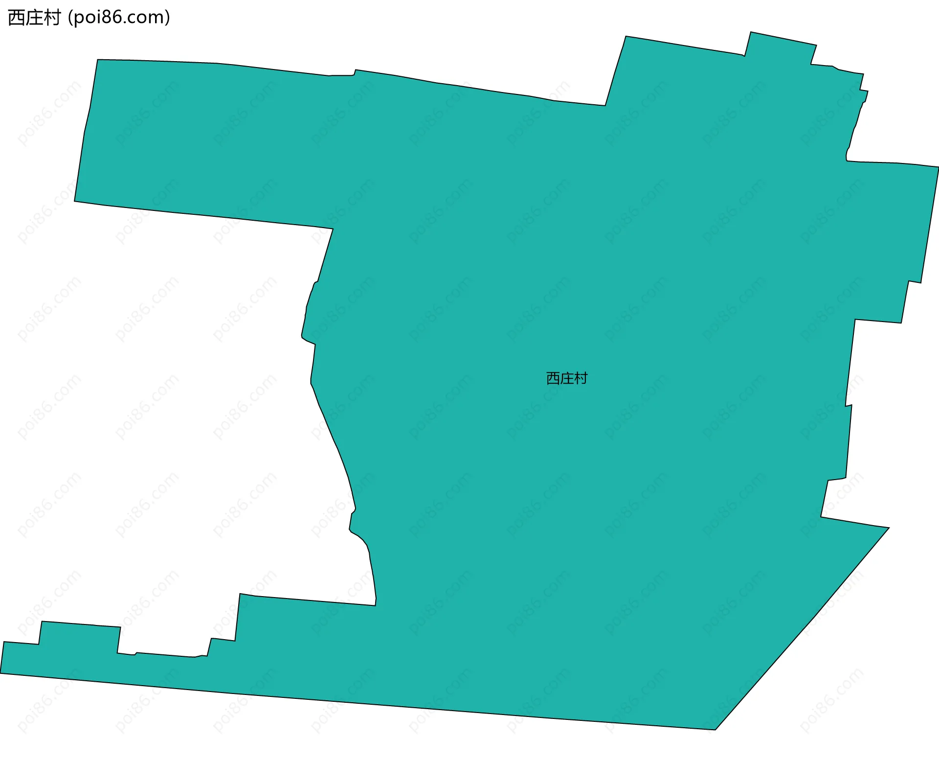 西庄村边界地图