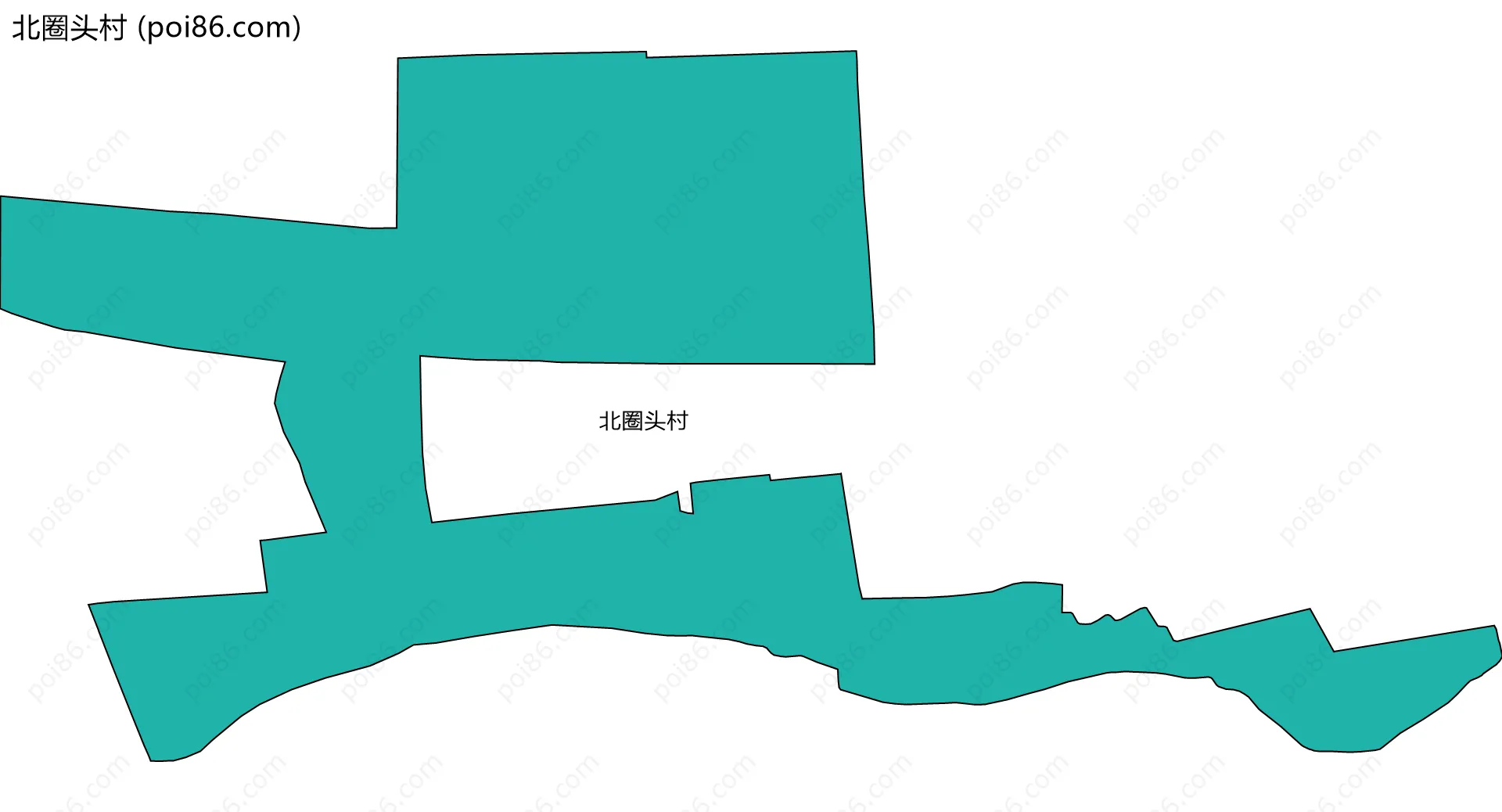 北圈头村边界地图