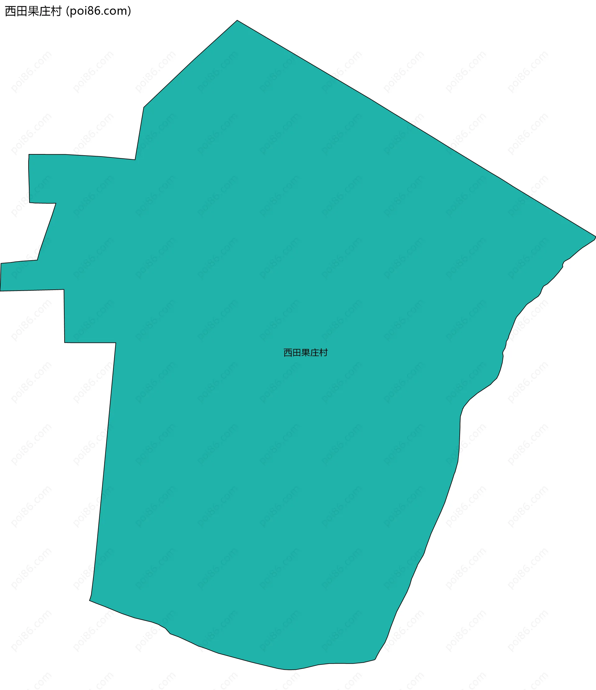 西田果庄村边界地图