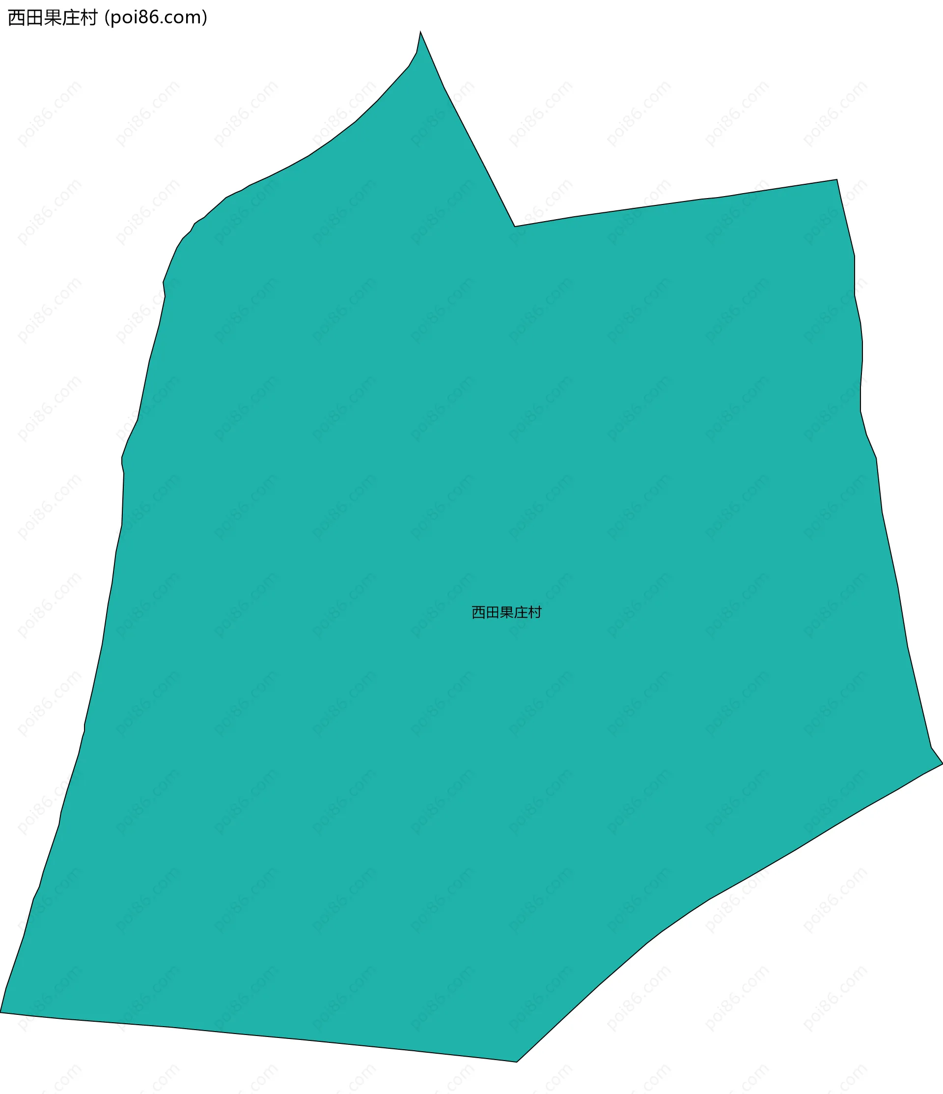 西田果庄村边界地图