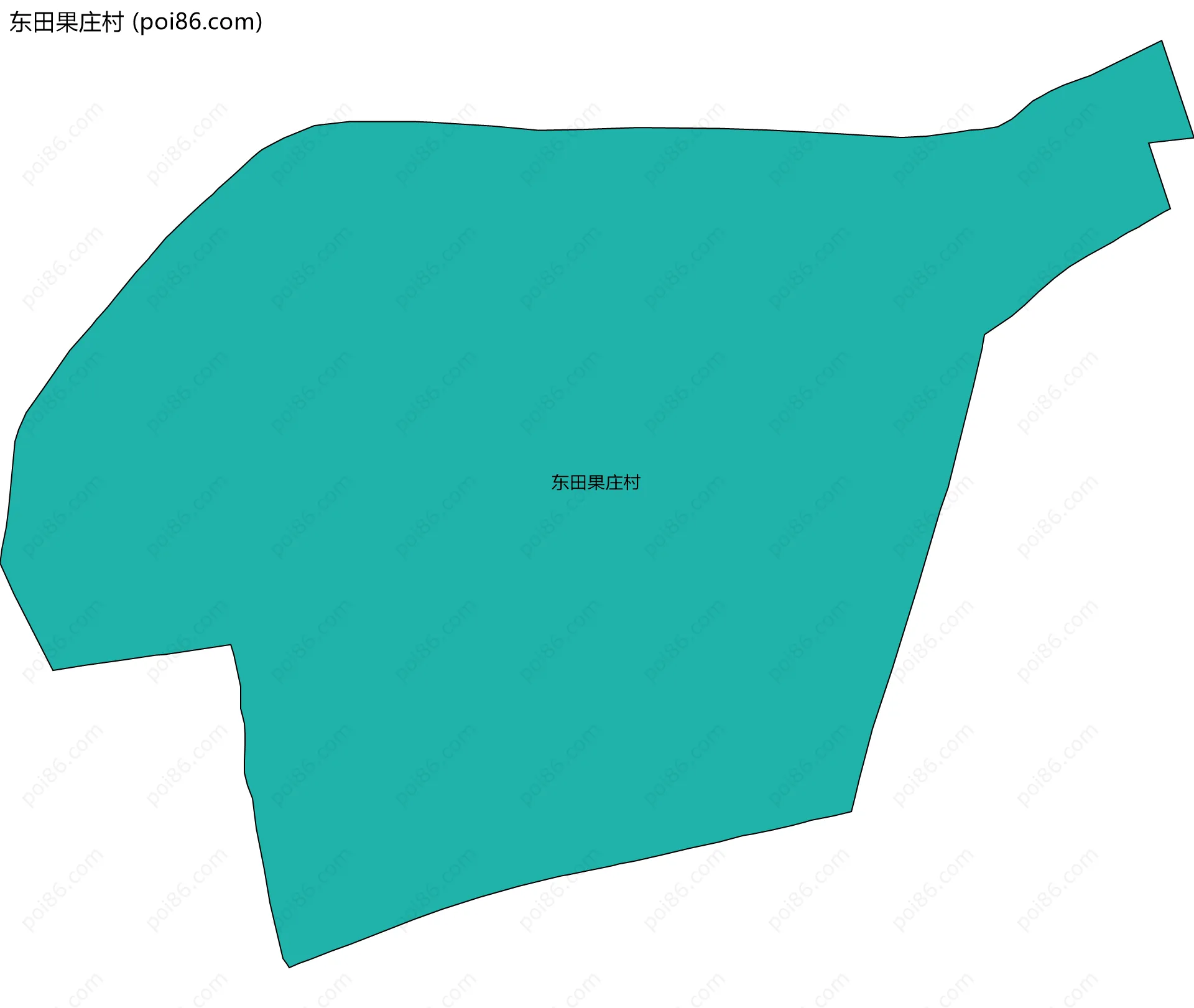东田果庄村边界地图