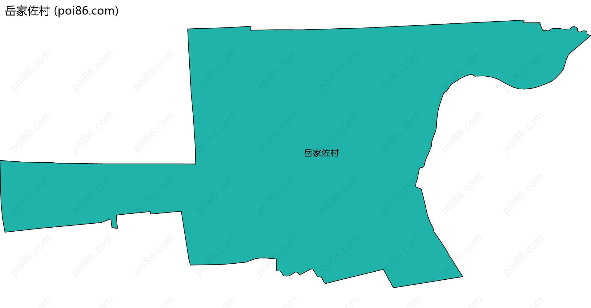 岳家佐村边界地图