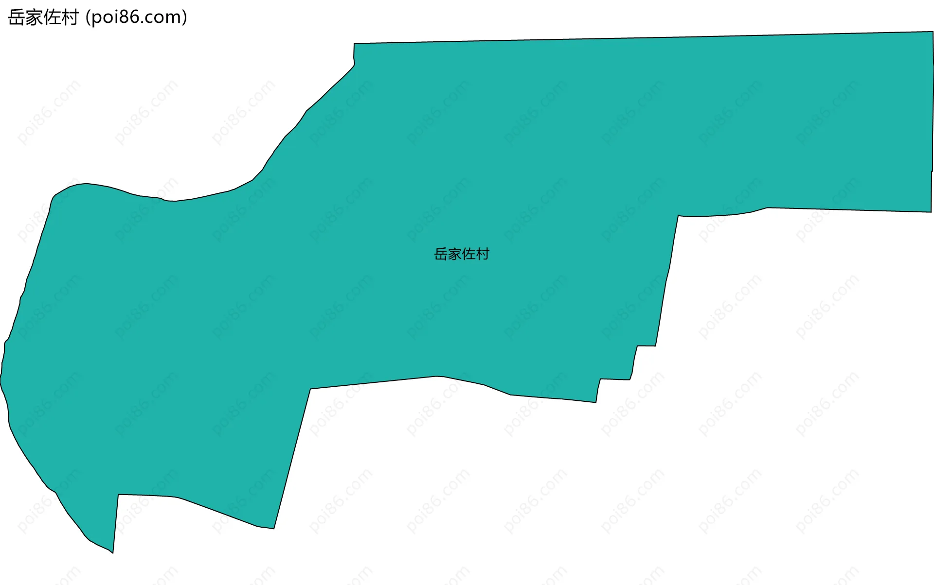 岳家佐村边界地图