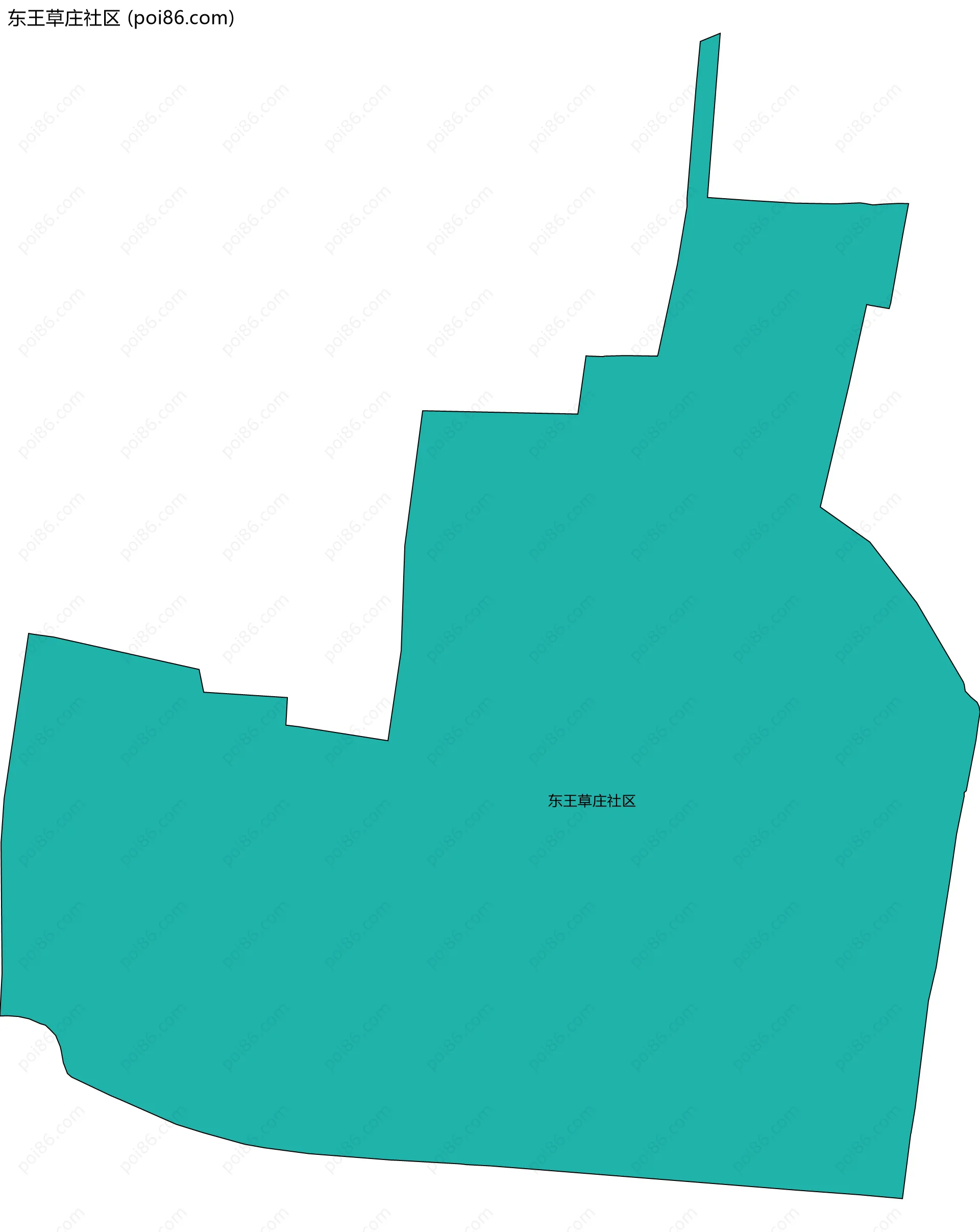 东王草庄社区边界地图