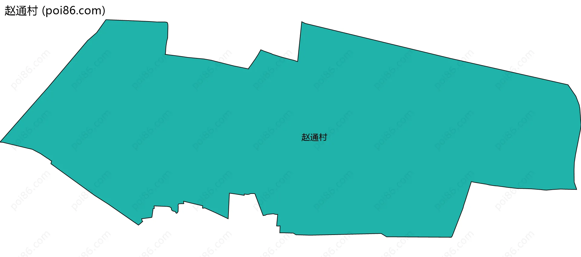 赵通村边界地图