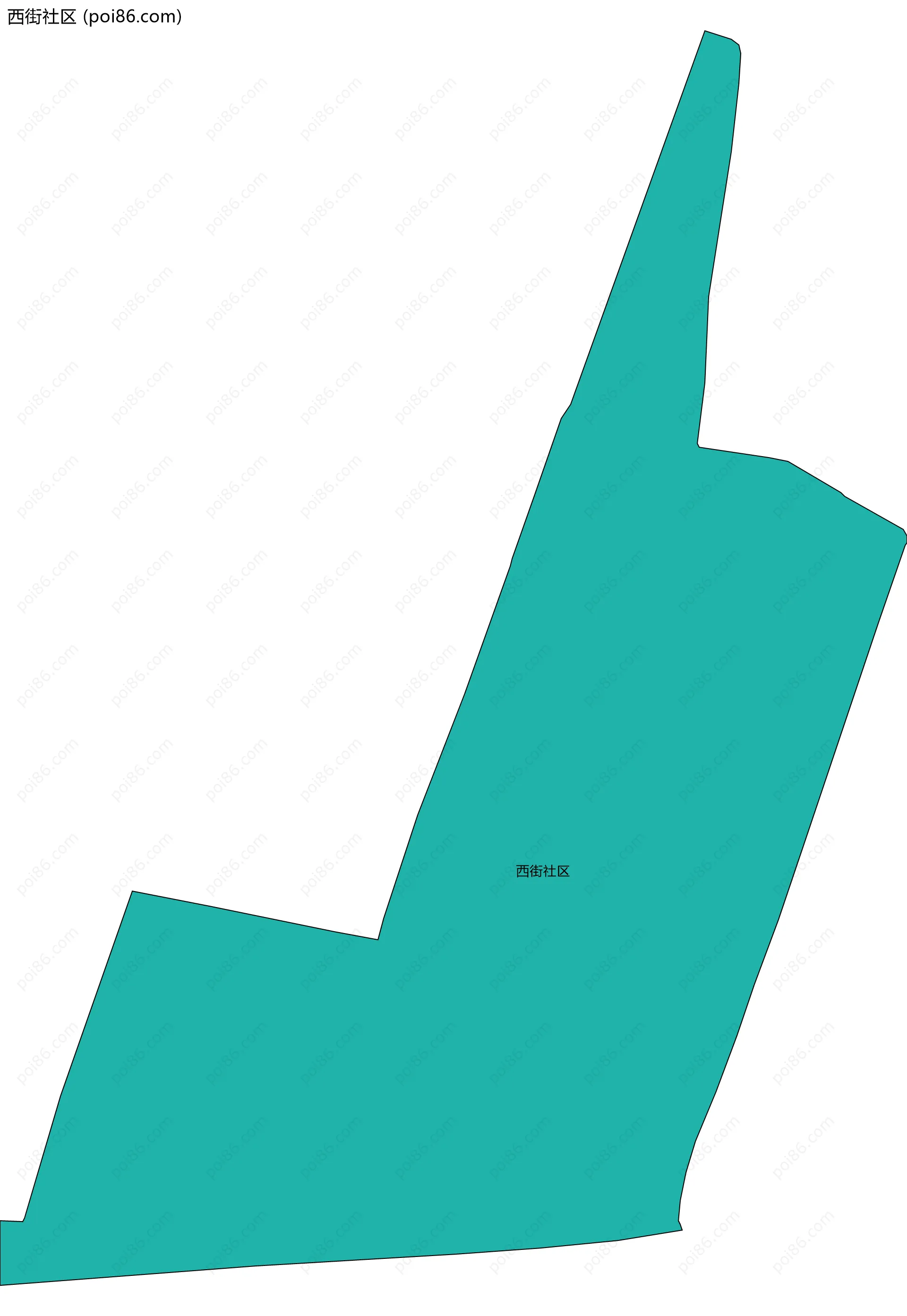 西街社区边界地图