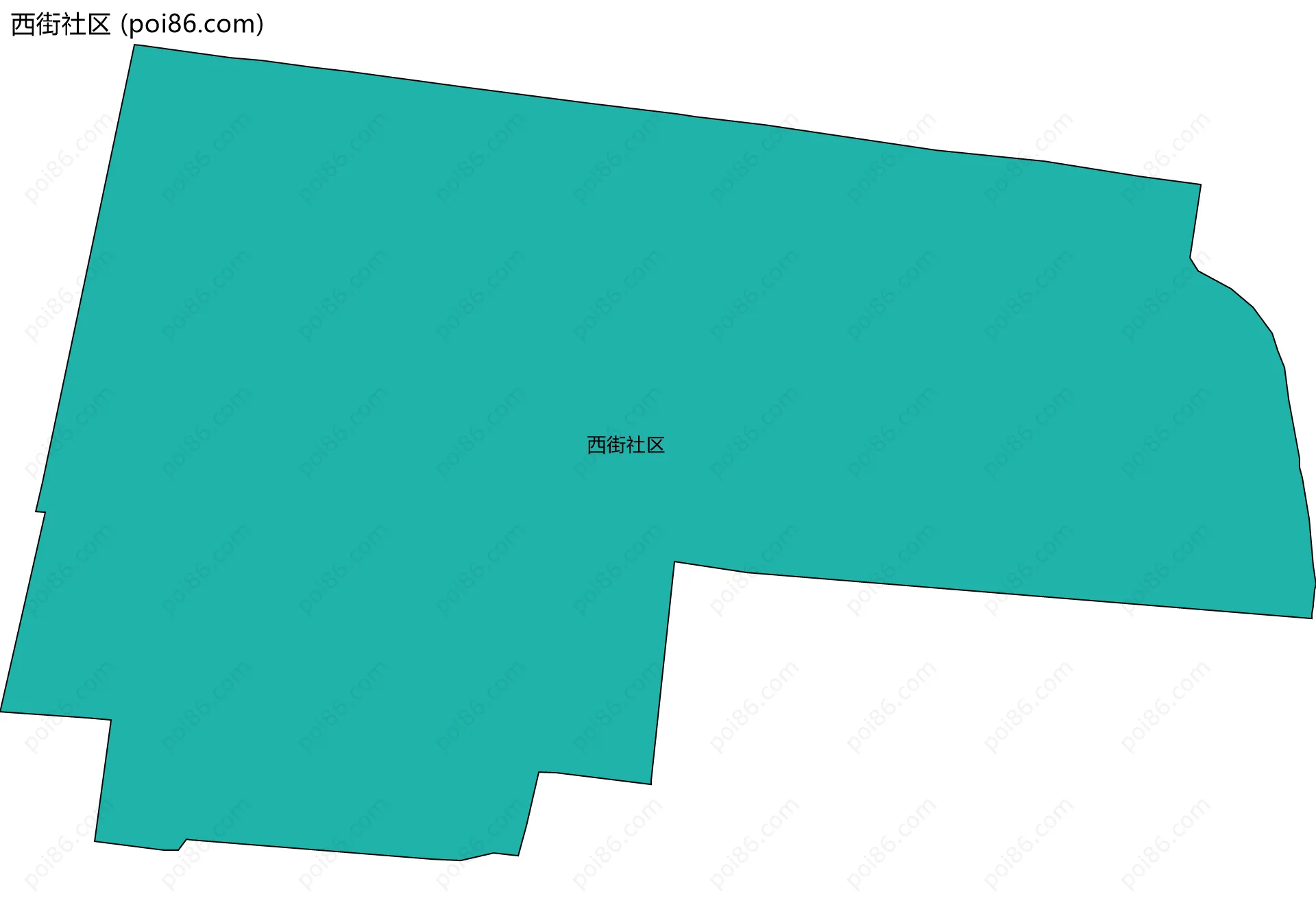 西街社区边界地图