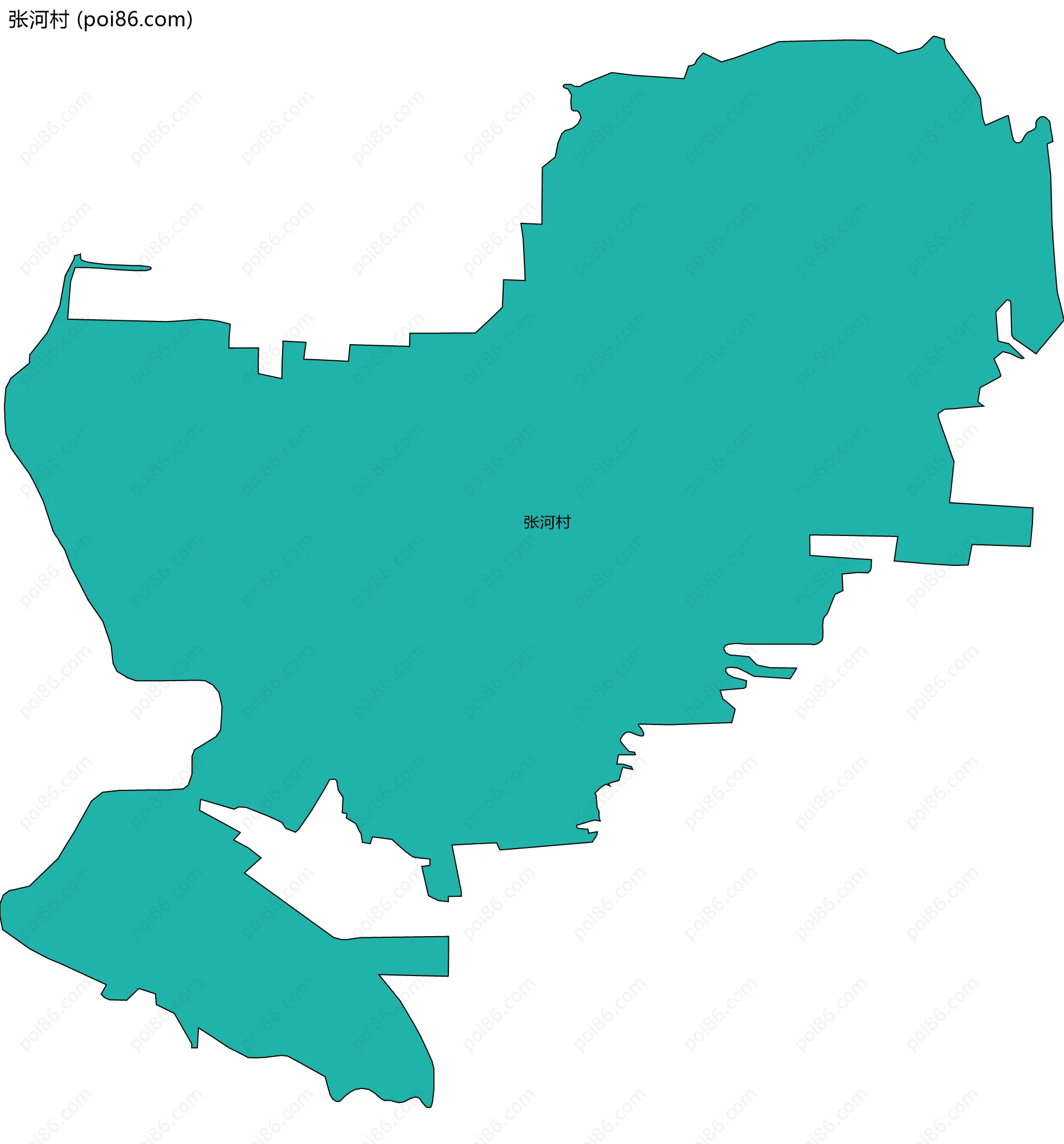 张河村边界地图