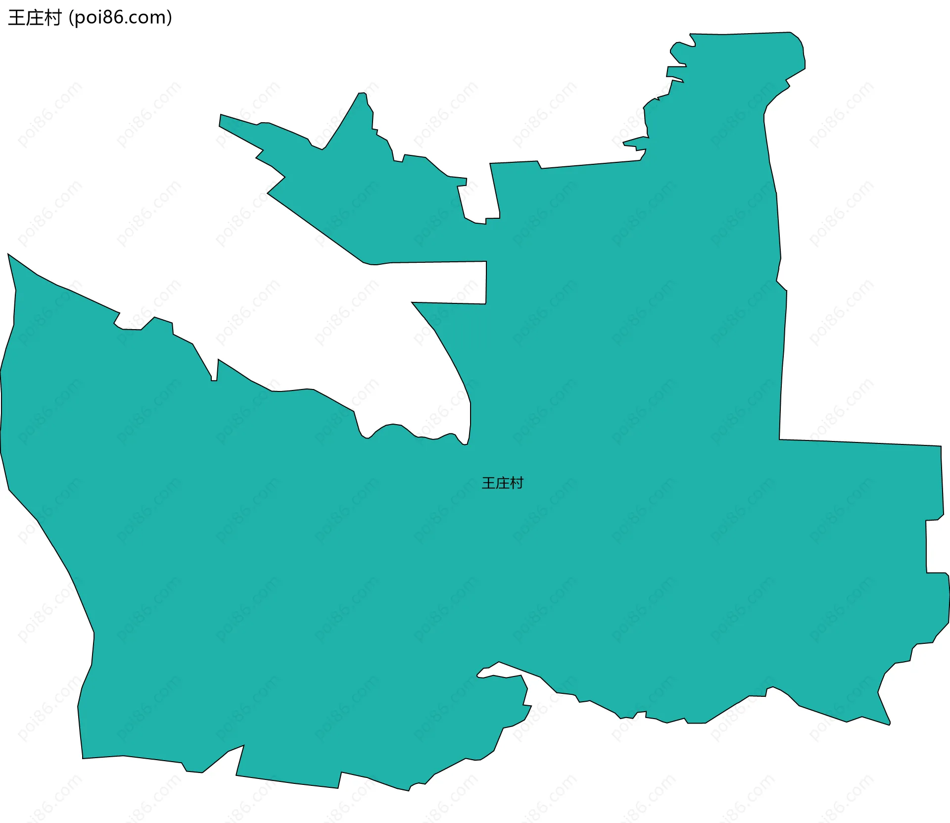 王庄村边界地图
