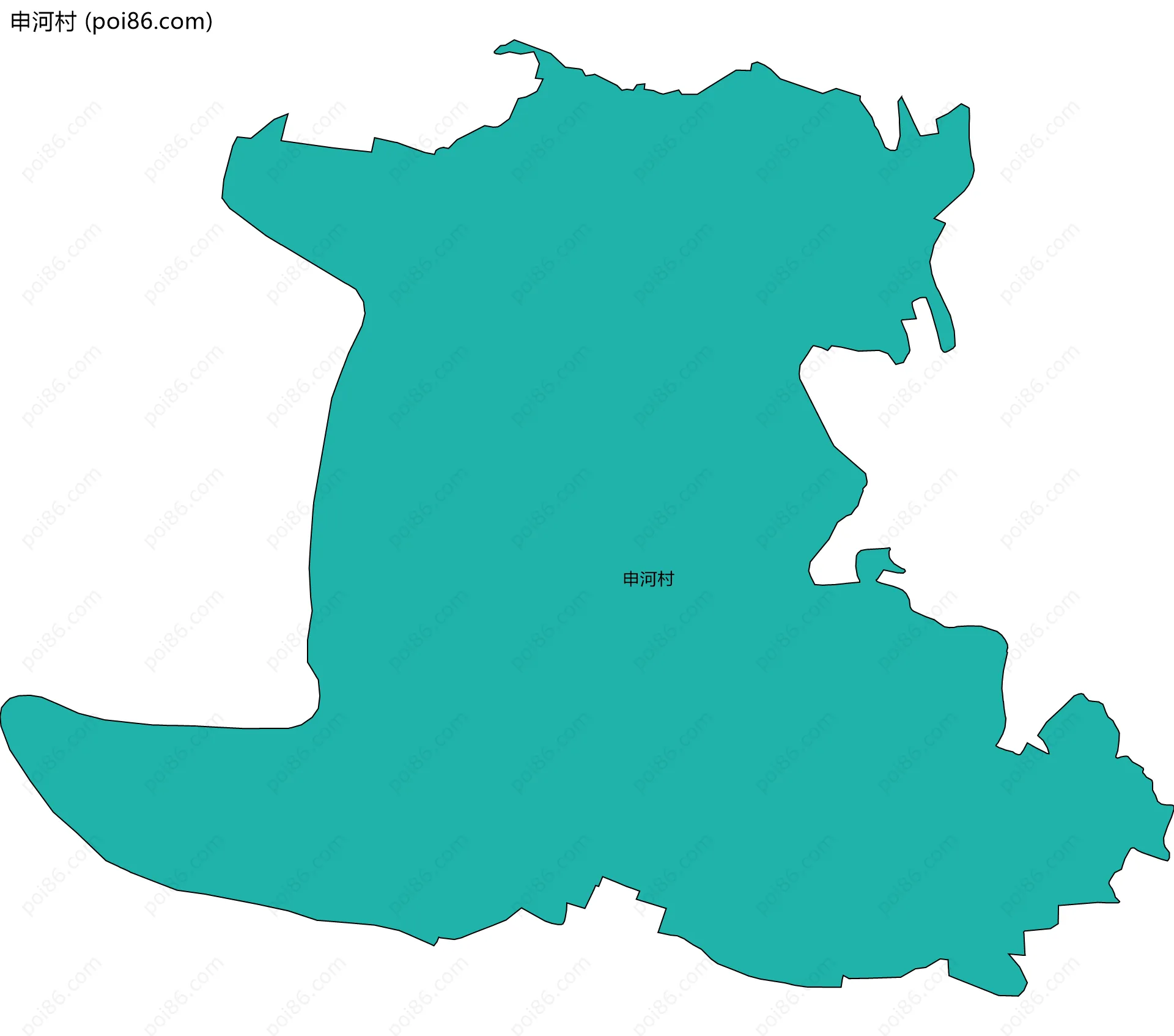 申河村边界地图