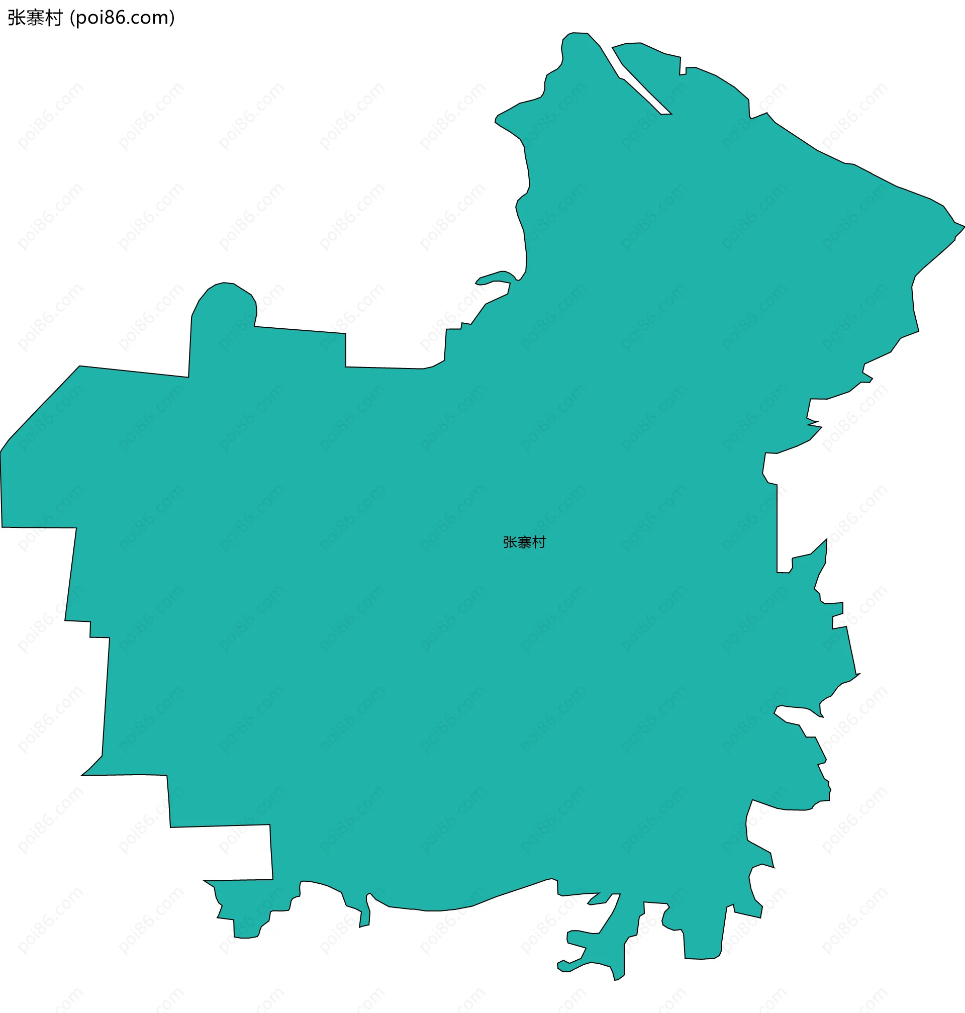 张寨村边界地图